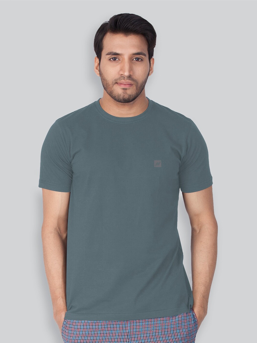 

LUX NITRO Round Neck Anti Odour Casual T-shirt, Grey
