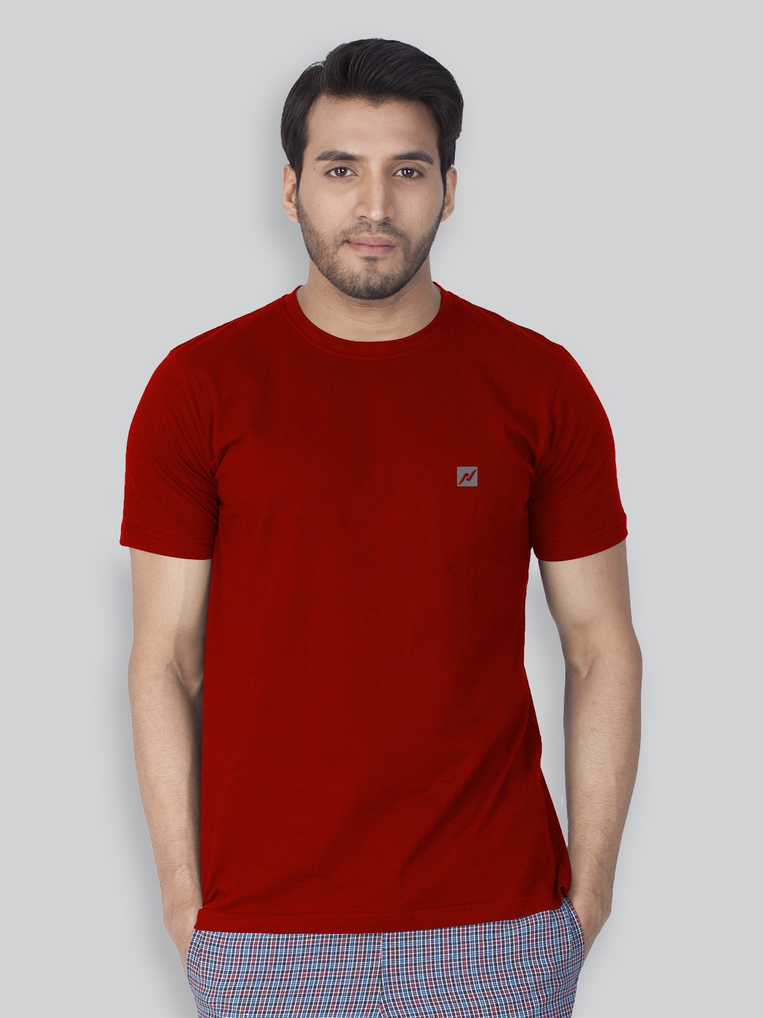 

LUX NITRO Men Anti Odour Regular Fit Cotton T-shirt, Maroon