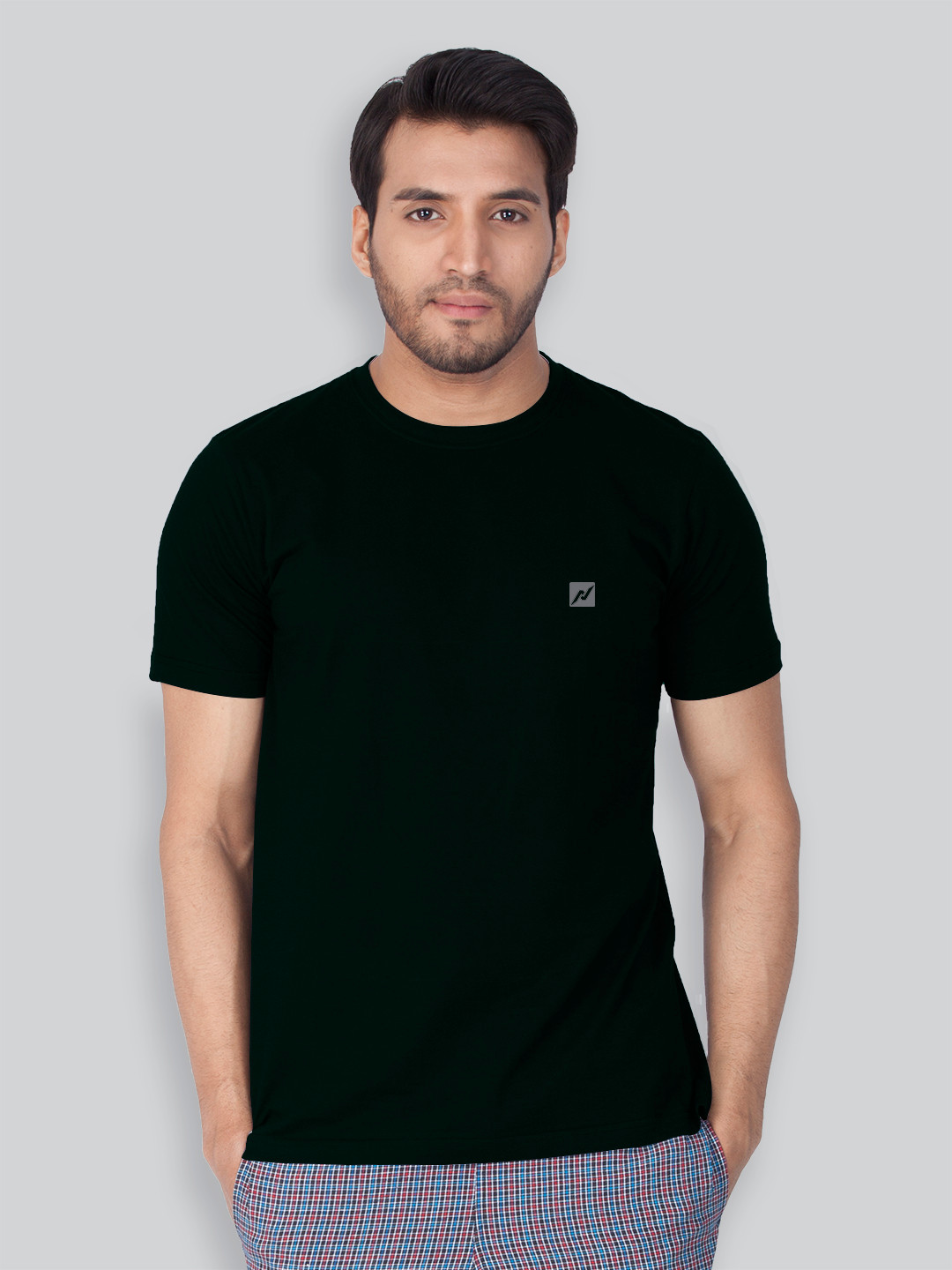 

LUX NITRO Round Neck Cotton Lounge T-shirt, Black