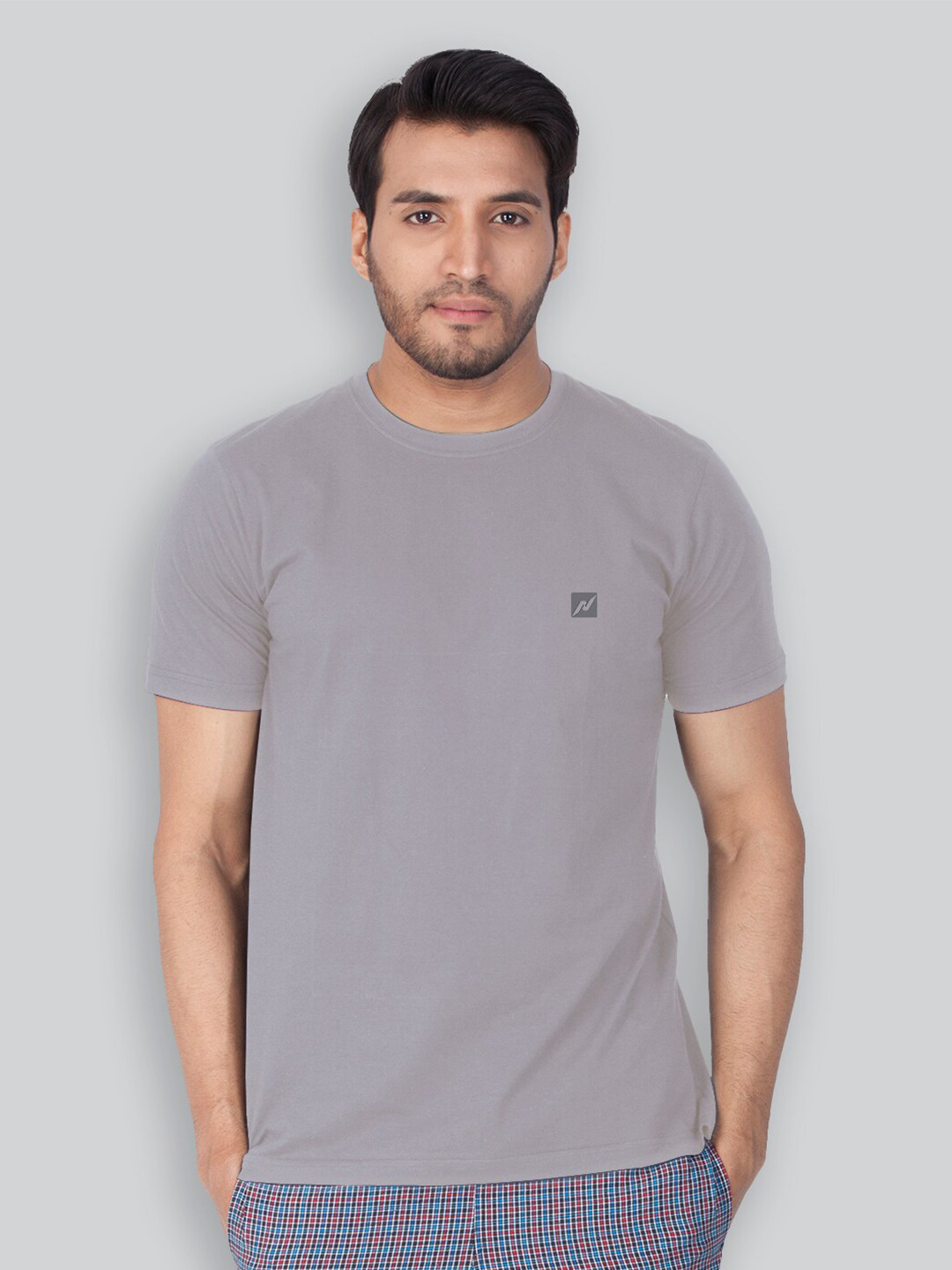 

LUX NITRO Round Neck Anti Odour Regular Fit T-Shirt, Grey