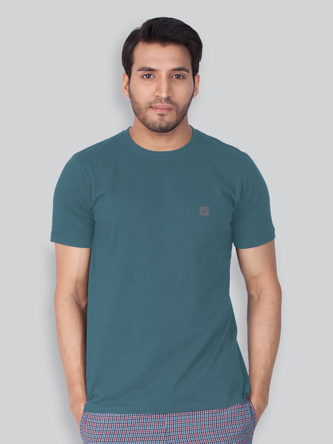 

LUX NITRO Round Neck Cotton Anti Odour T-shirt, Blue