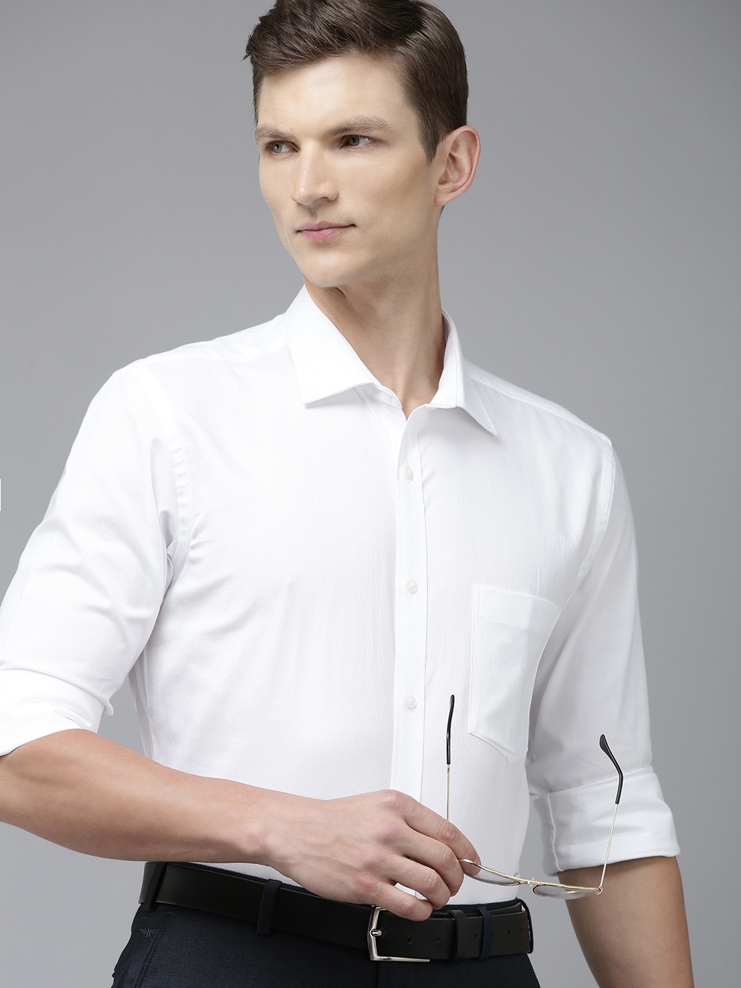 

Park Avenue Men Pure Cotton Slim Fit Opaque Casual Shirt, White