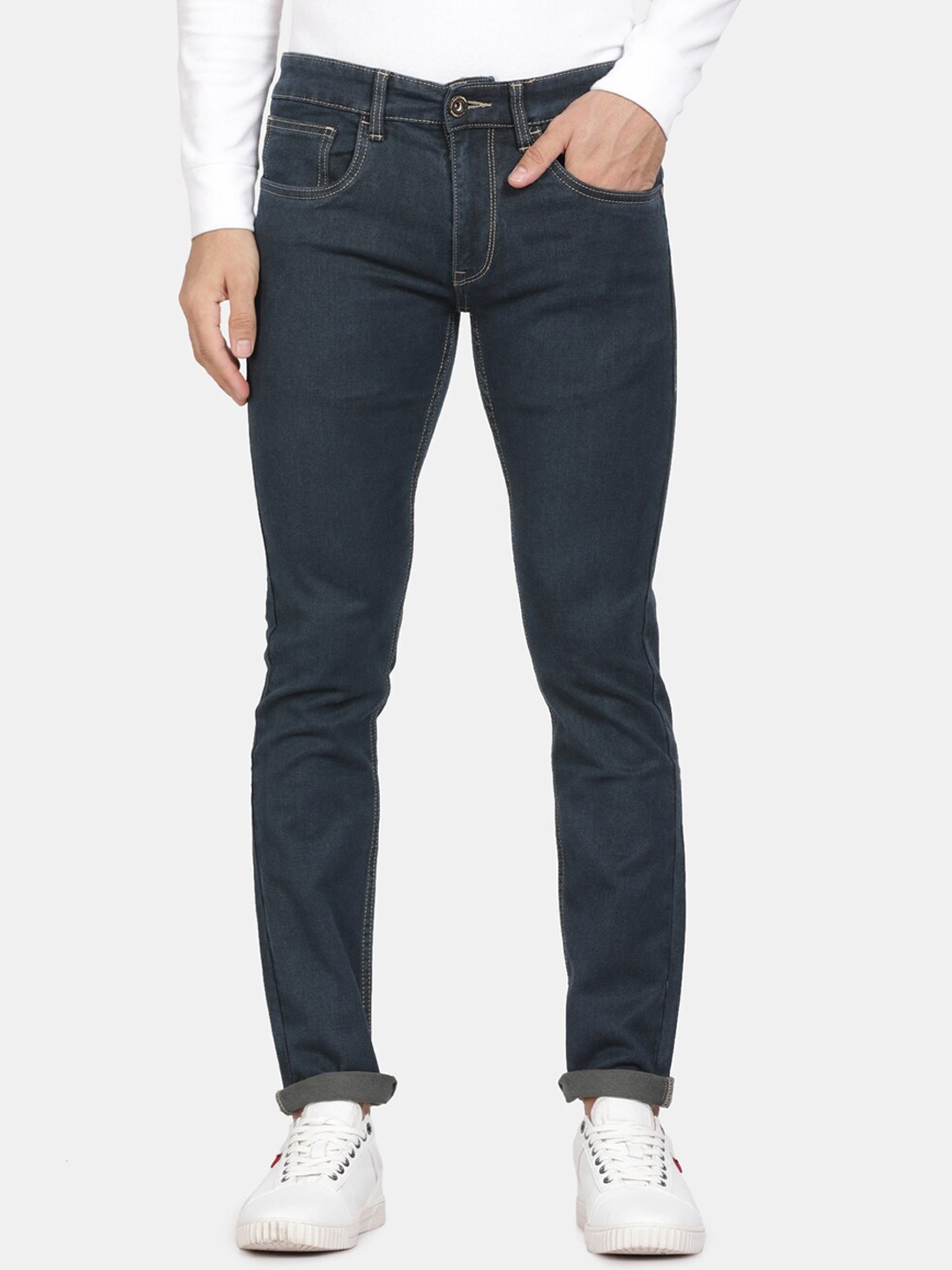 

Llak Jeans Men Skinny Fit Stretchable Jeans, Black