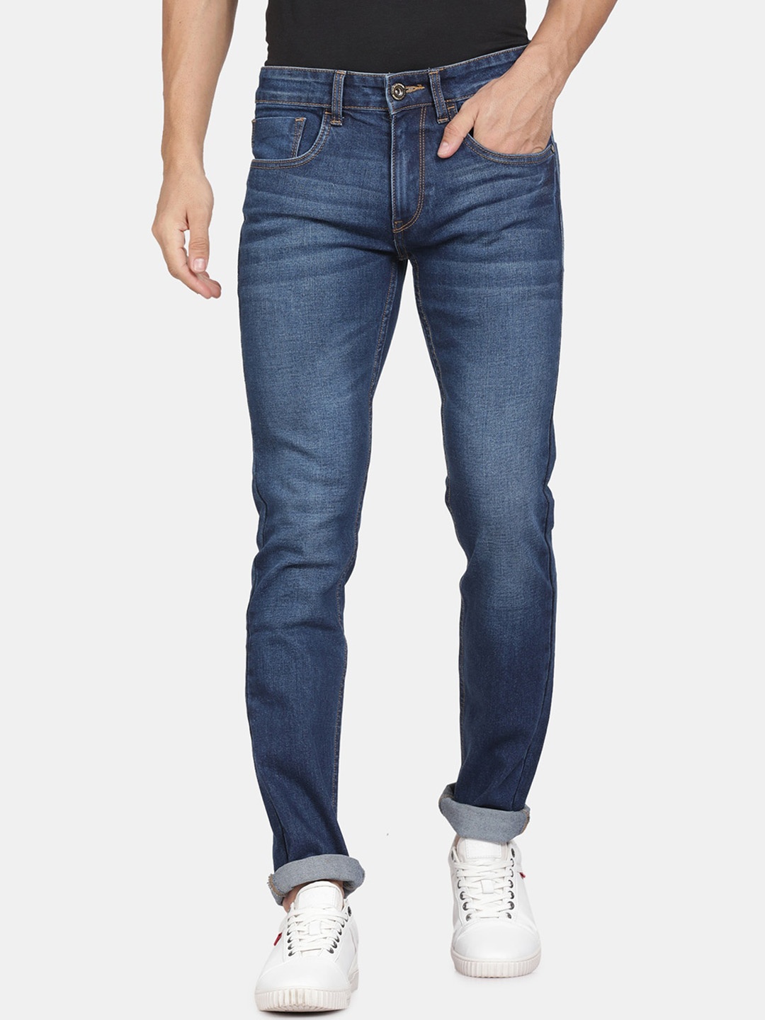 

Llak Jeans Men Skinny Fit Light Fade Stretchable Jeans, Blue
