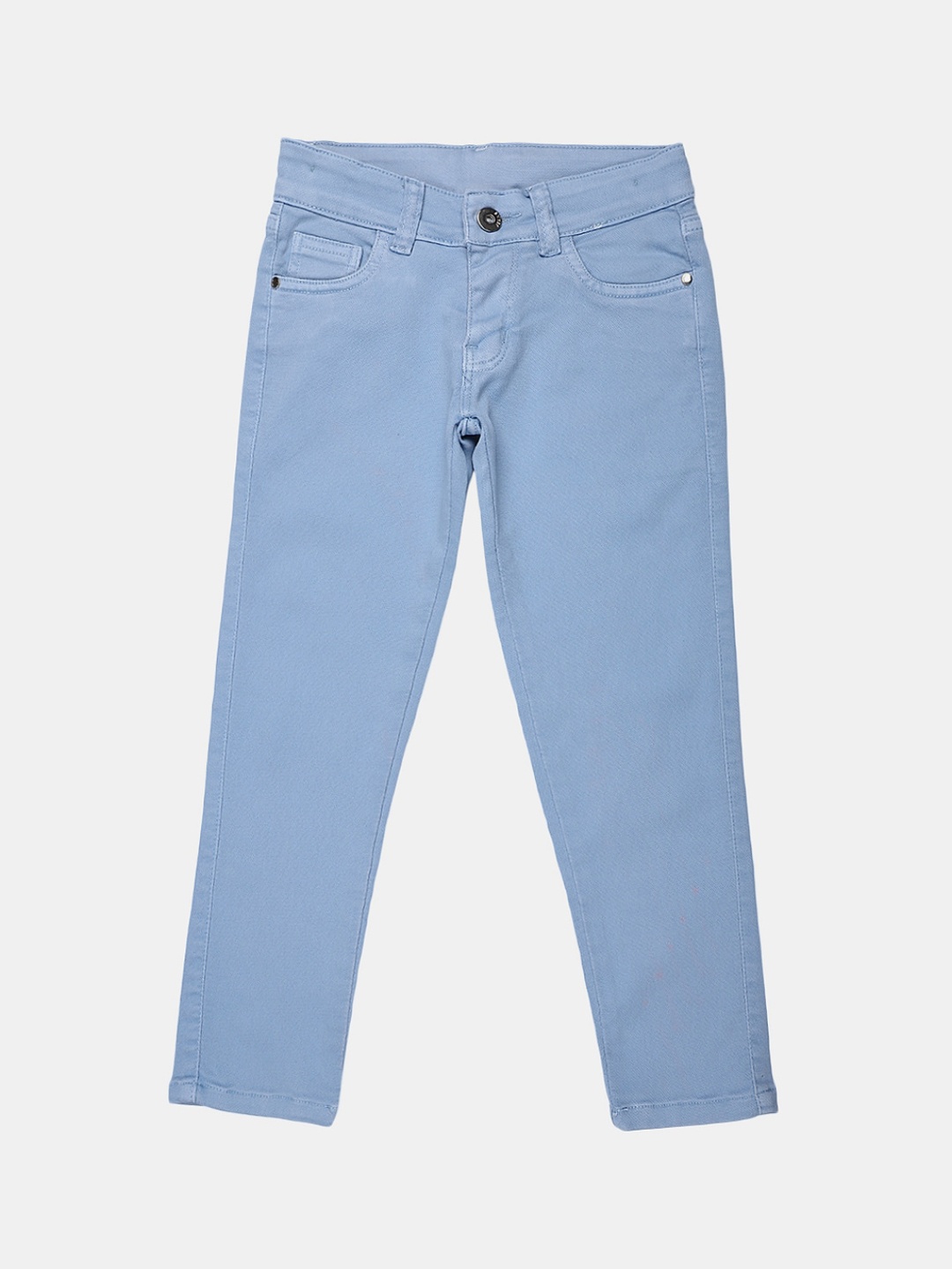 

V-Mart Girls Classic Slim Fit Mid-Rise Cotton Jeans, Blue