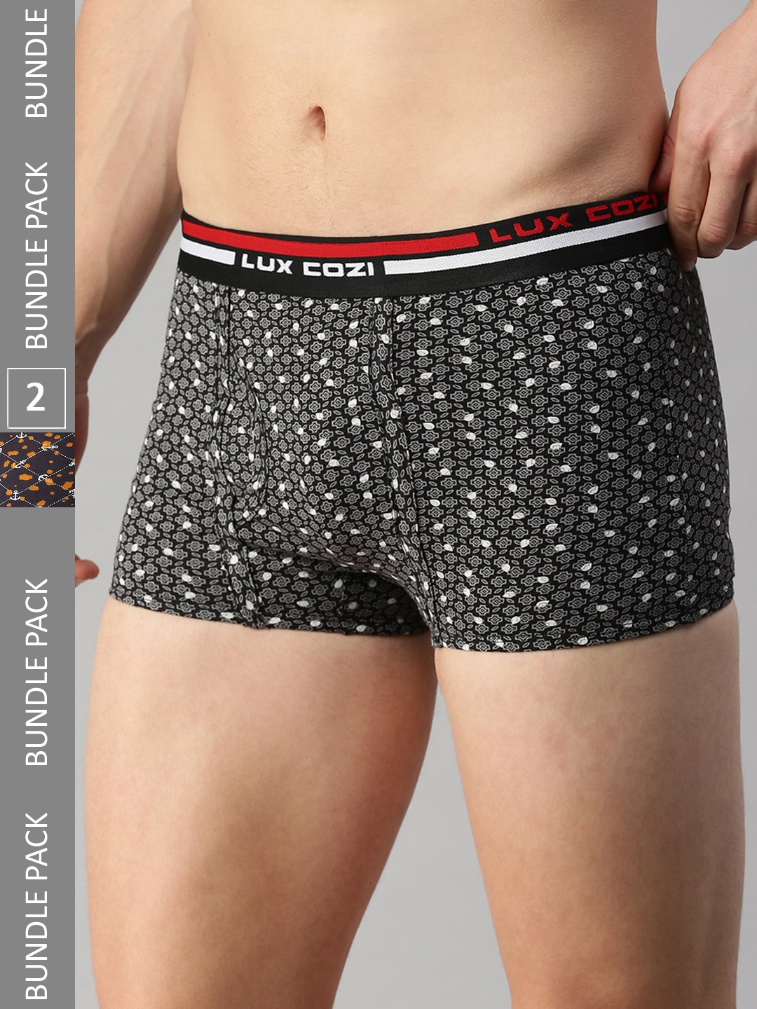 

Lux Cozi Men Pack Of 2 Assorted Cotton Trunk