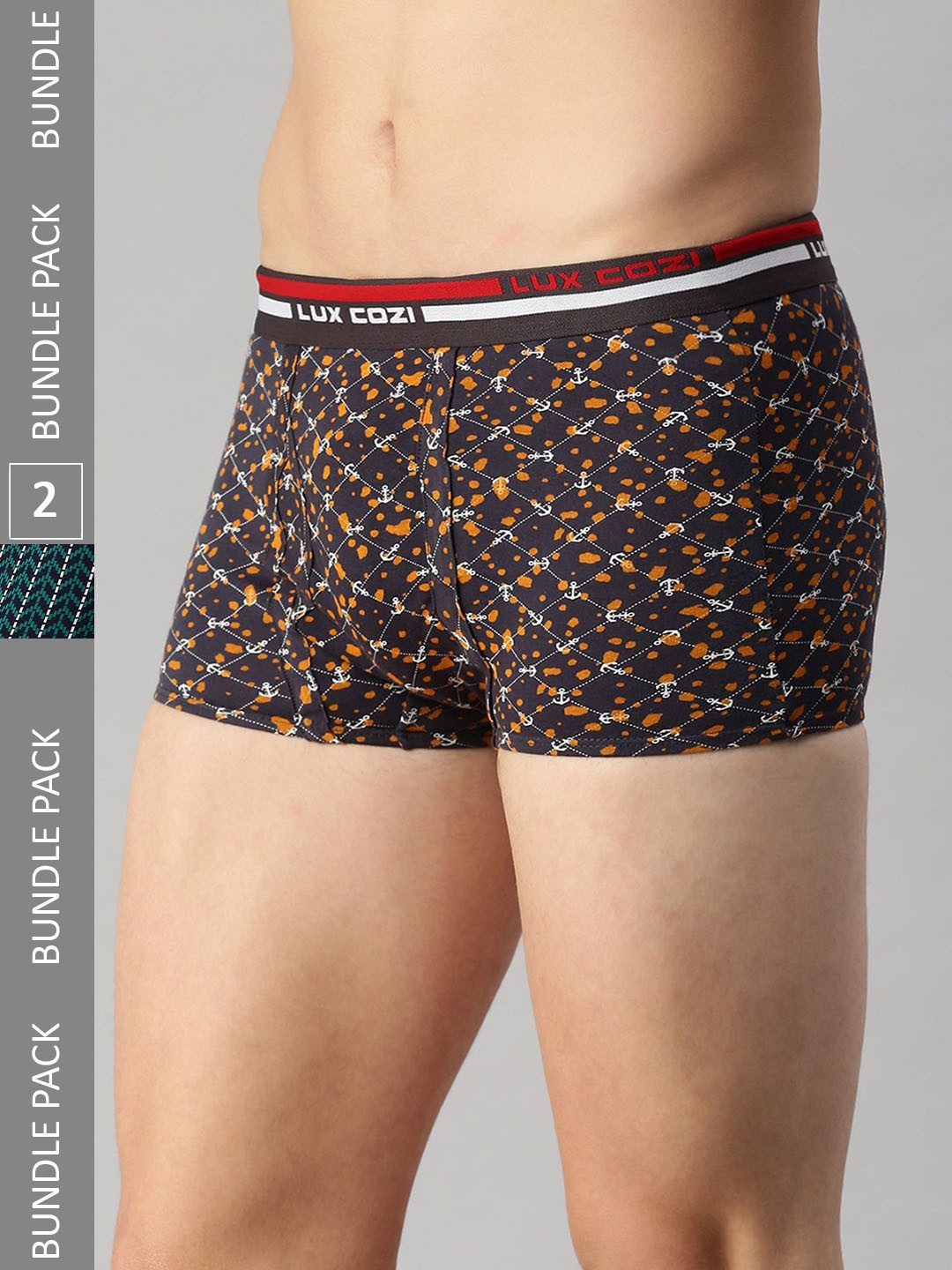 

Lux Cozi Men Pack Of 2 Assorted Pure Cotton Trunks- COZI_BIGSHOT_SL_PRINT_OE_AST1_2PC