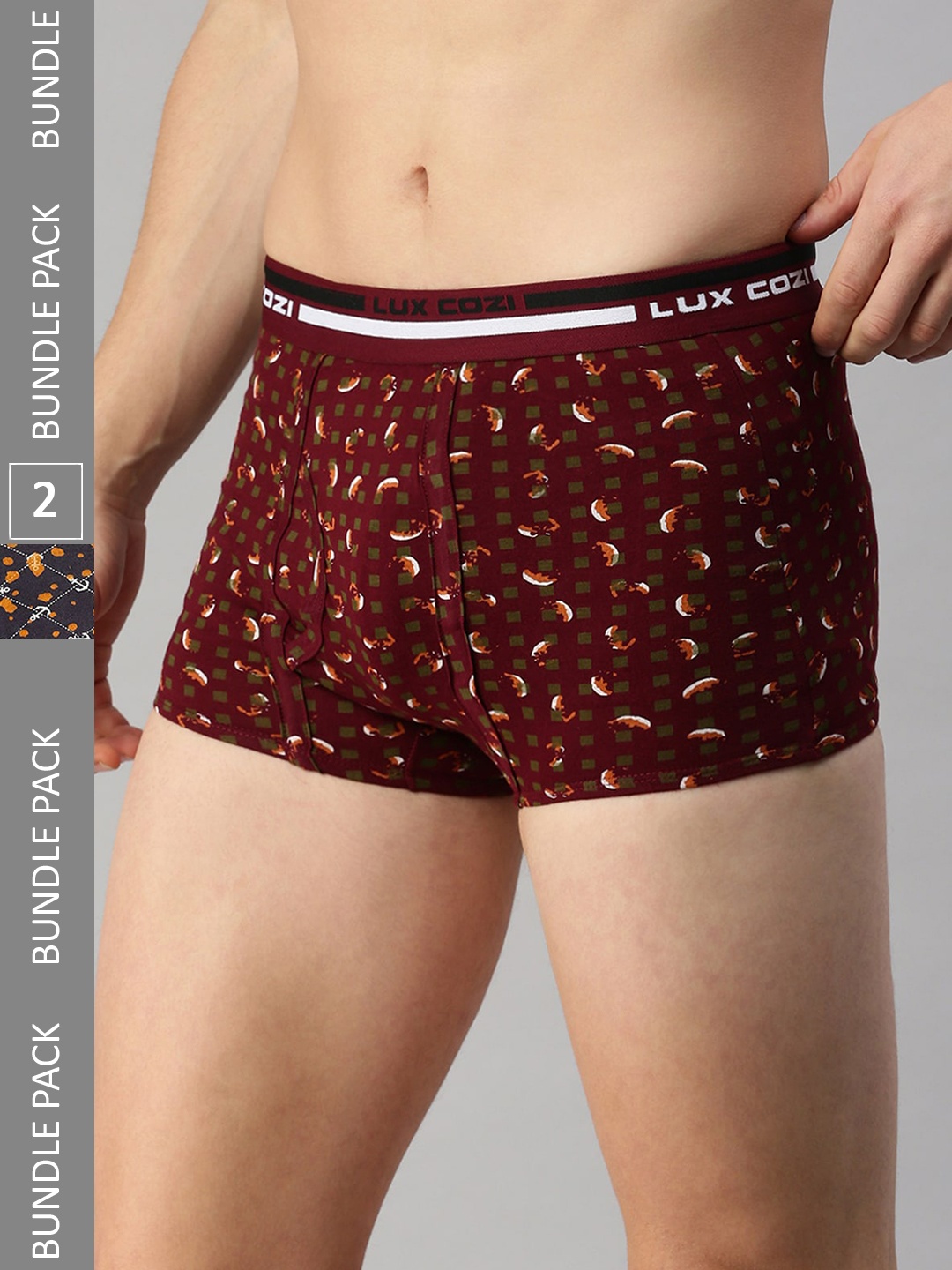 

Lux Cozi Men Pack Of 2 Assorted Cotton Trunks
