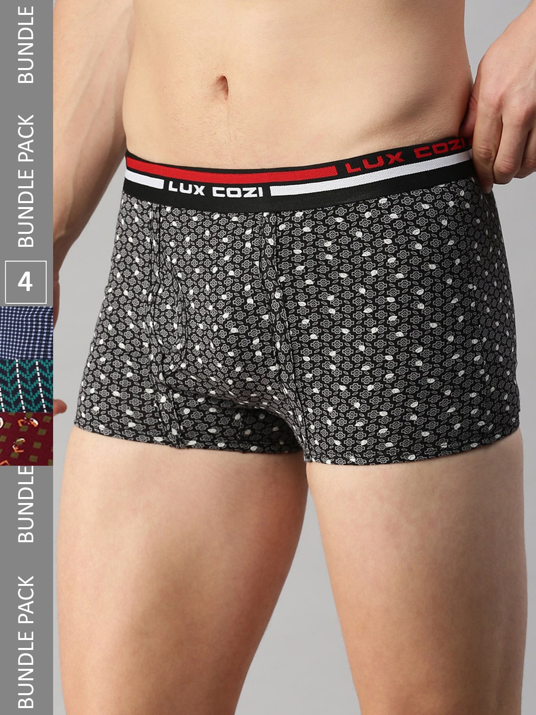 

Lux Cozi Men Pack Of 4 Assorted Cotton Trunks COZI_BIGSHOT_SL_PRINT_OE_ASST_4PC