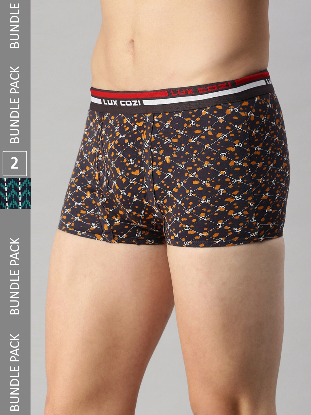 

Lux Cozi Men Pack Of 2 Assorted Cotton Trunks