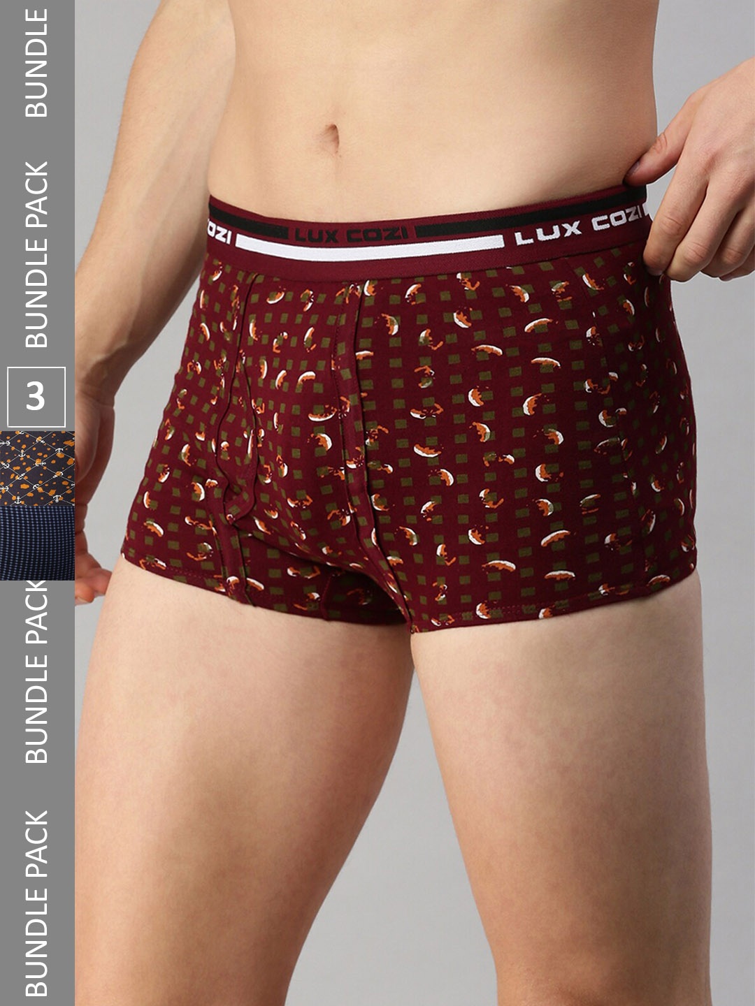 

Lux Cozi Pack Of 3 Assorted Cotton Trunks COZI_BIGSHOT_SL_PRINT_OE_AST3_3PC