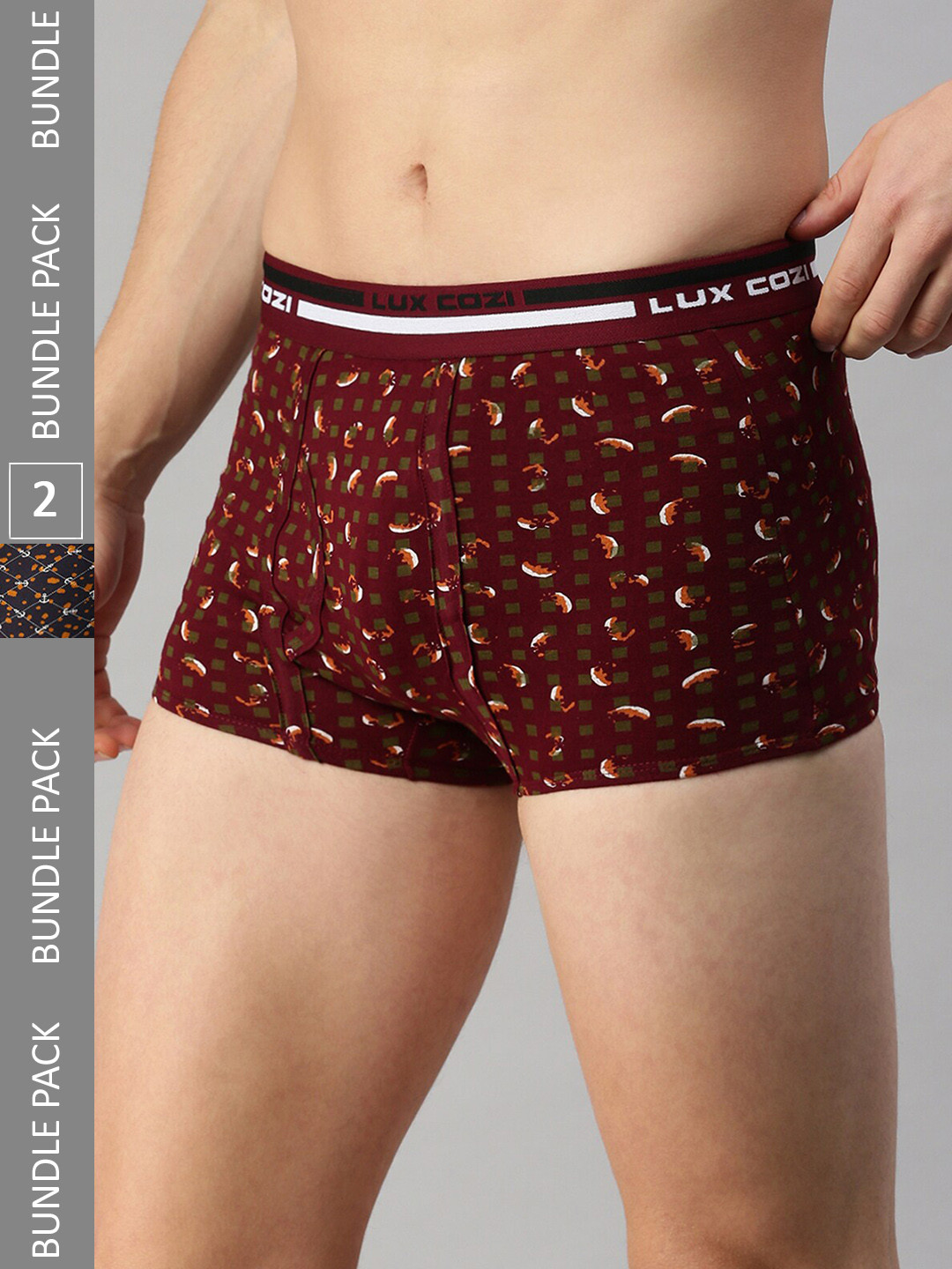 

Lux Cozi Men Pack Of 2 Assorted Printed Cotton Trunk COZI_BIGSHOT_SL_PRINT_OE_AST3_2PC