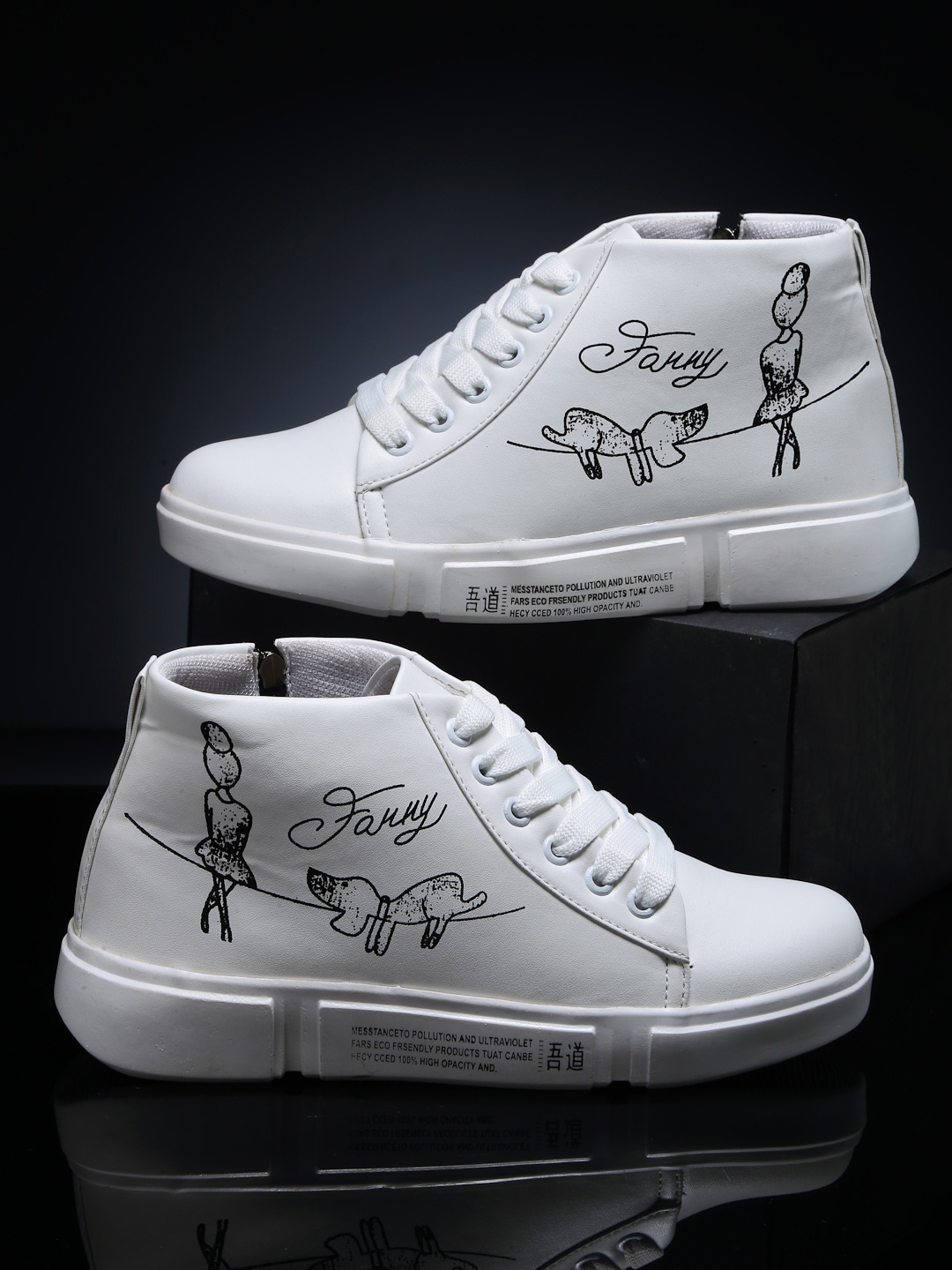 

DEAS Women Printed Sneakers, White