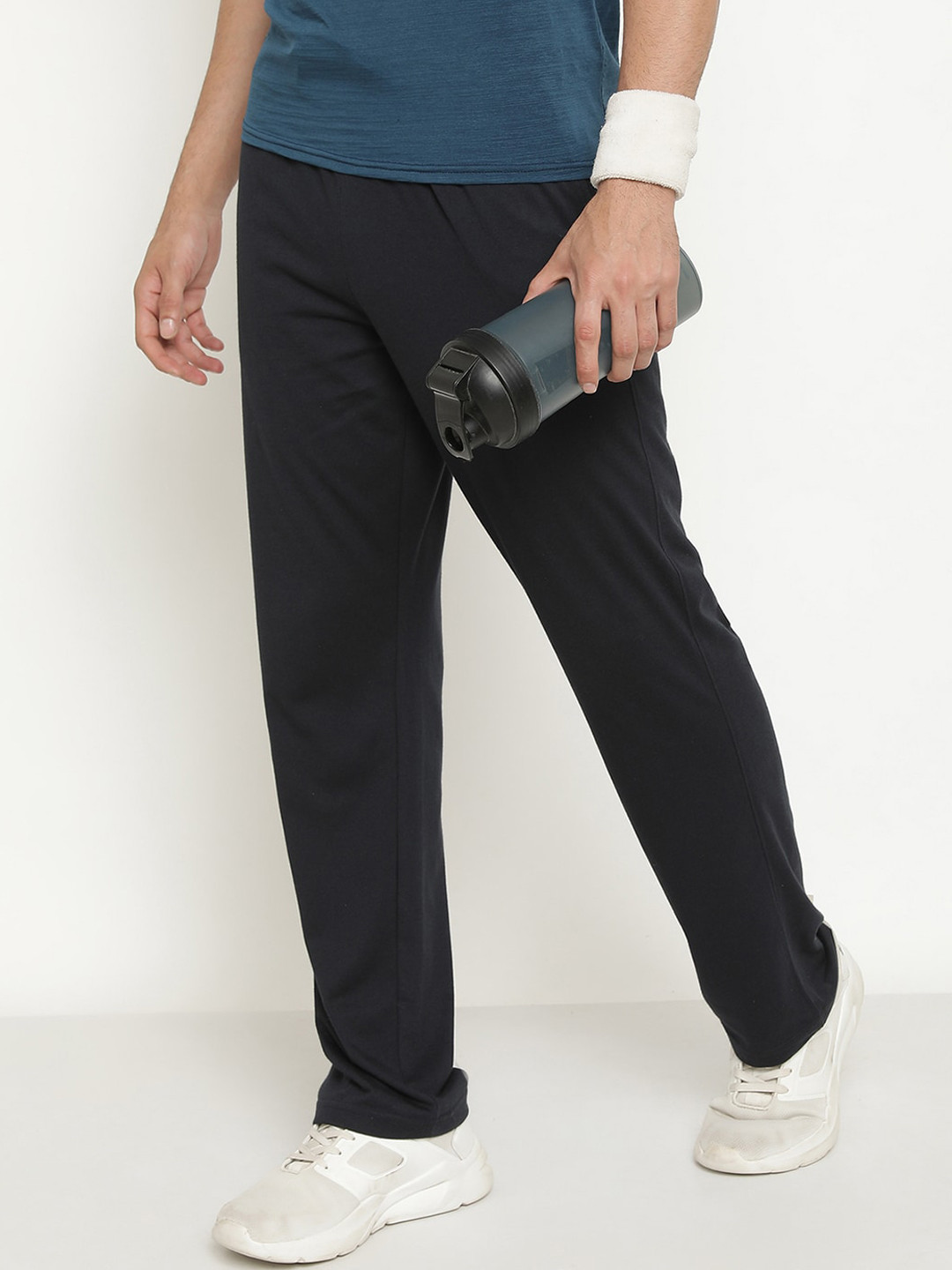 

Octave Men Regular Fit Cotton Track Pants, Navy blue
