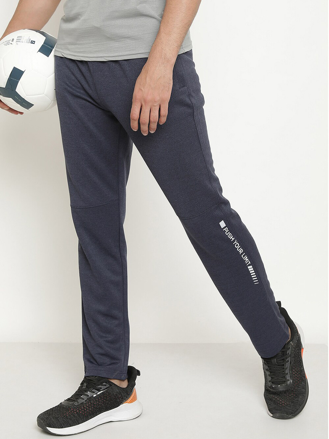 

Octave Men Regular Fit Cotton Track Pants, Navy blue