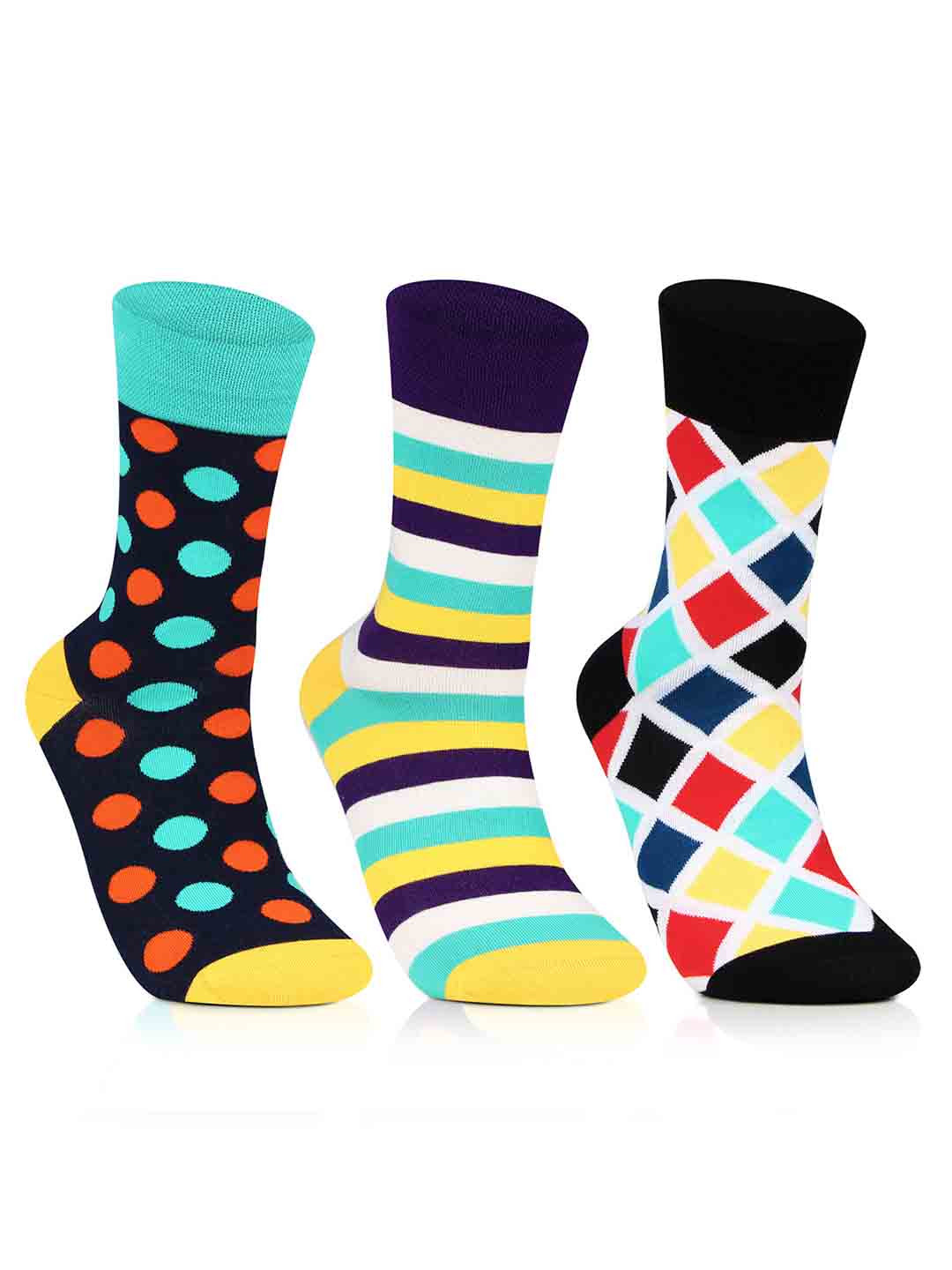 

Bonjour Men Pack Of 3 Assorted Calf Length Socks
