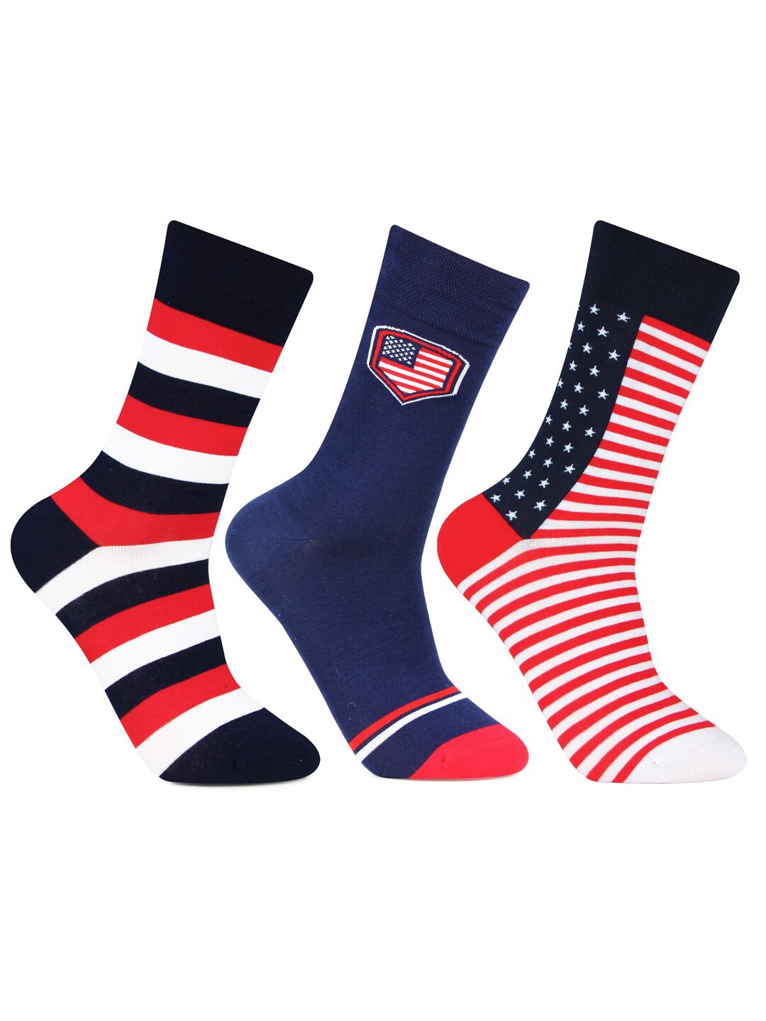 

Bonjour Men Pack Of 3 Assorted Calf Length Socks