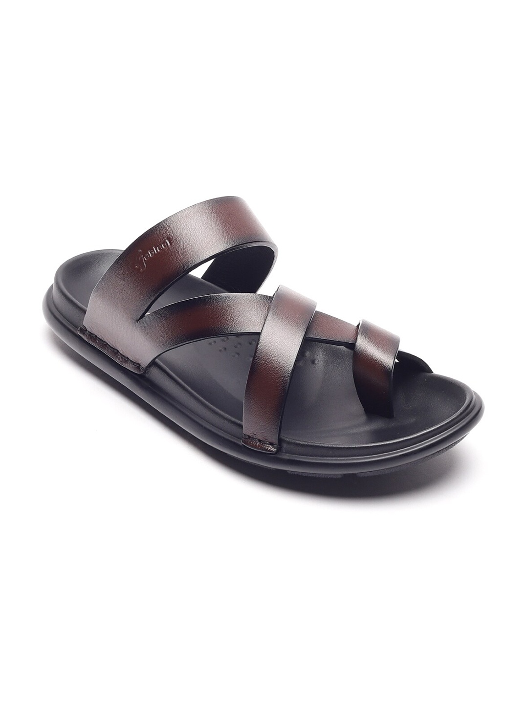

GABICCI Men Open One Toe Leather Comfort Sandals, Brown