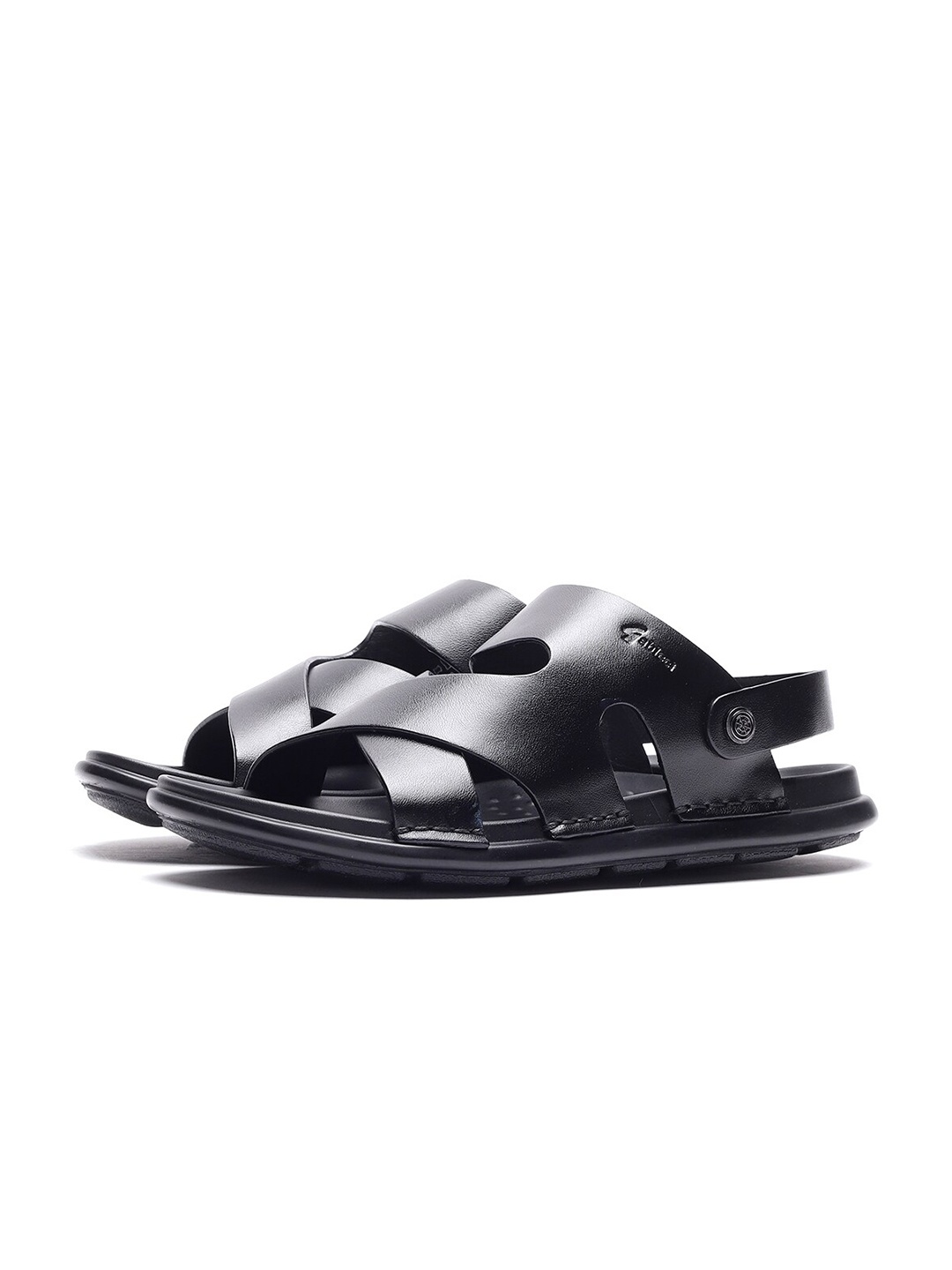 

GABICCI Men Coppola Open Toe Leather Comfort Sandals With Backstrap, Black