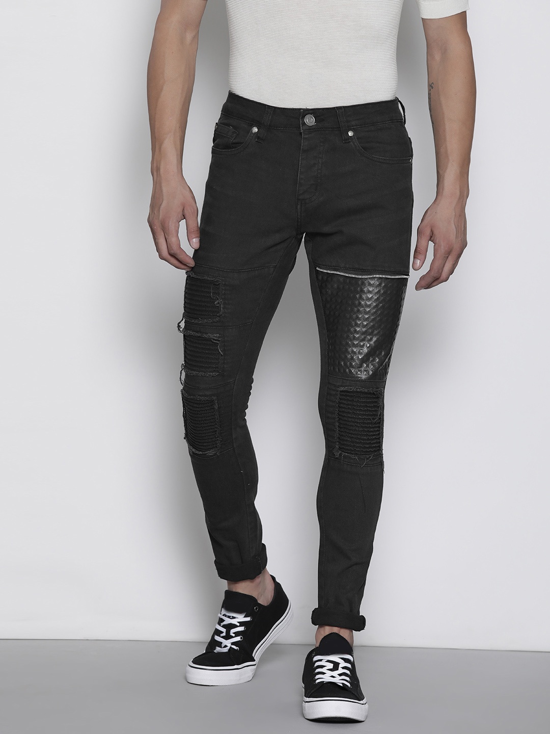 

BRAVE SOUL Men Skinny Fit Stretchable Jeans, Black