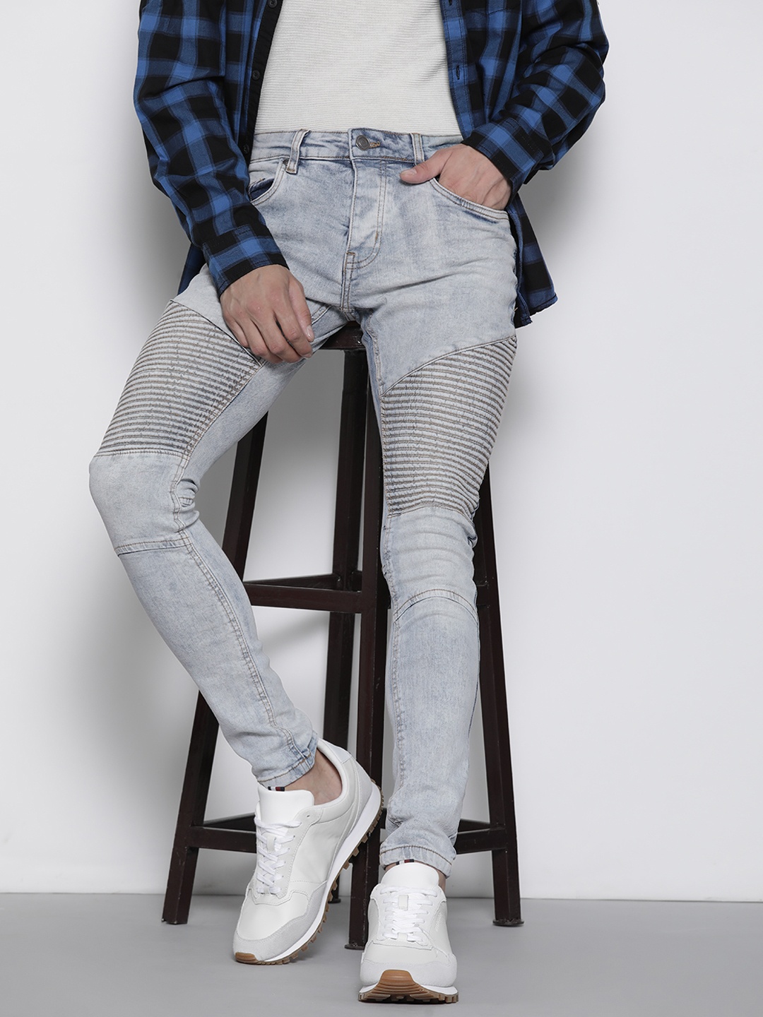 

BRAVE SOUL Men Skinny Fit Stretchable Jeans, Blue