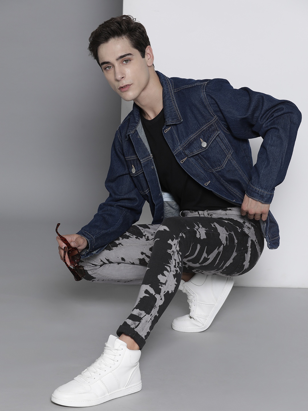 

BRAVE SOUL Men Bleached Skinny Fit Stretchable Jeans, Grey