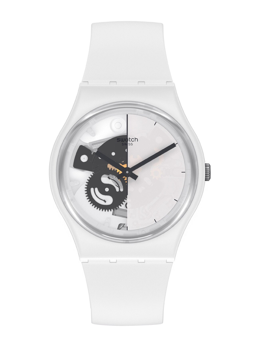 

Swatch Printed Dial & Ceramic Straps Analogue Watch SO31W101, White