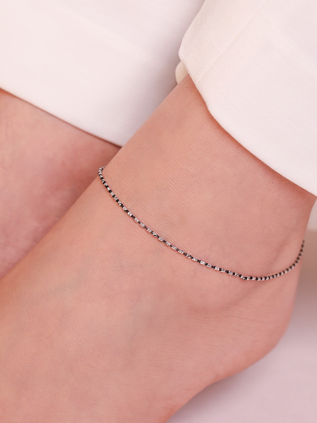 

Zavya Women 925 Sterling Silver Rhodium Plated Anklet