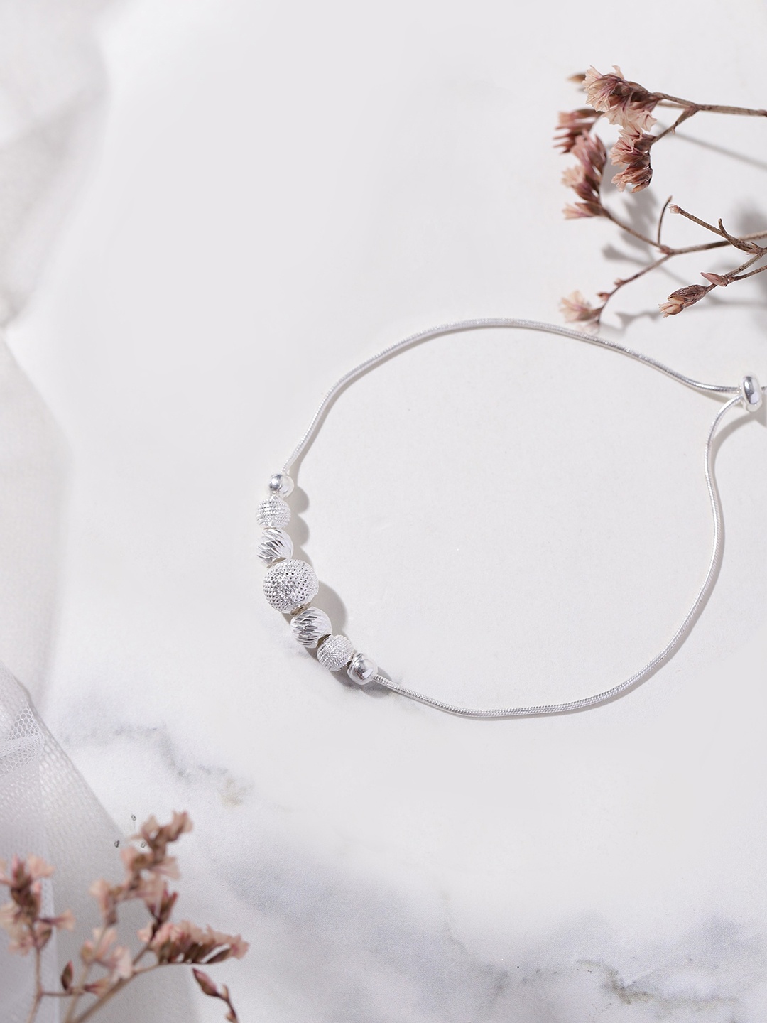 

Zavya 925 Pure Silver Rhodium-Plated Anklet