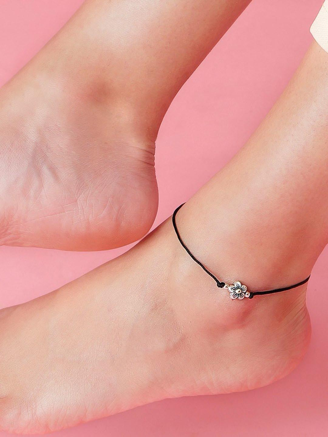 

Zavya 925 Pure Silver Rhodium-Plated Anklet