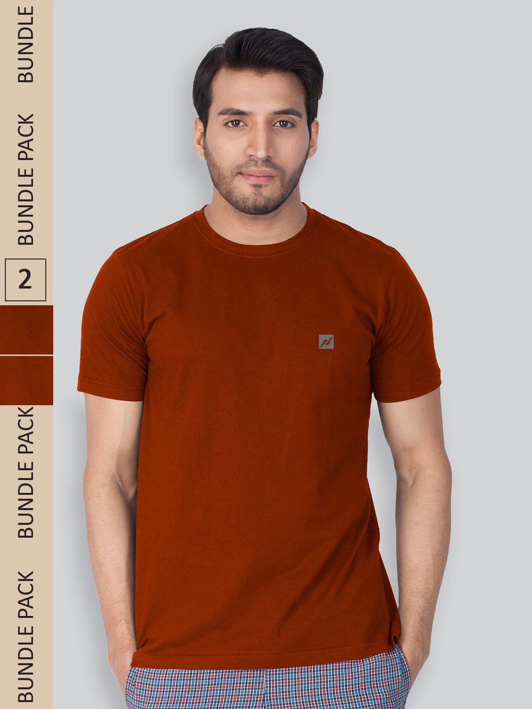 

LUX NITRO Pack of 2 Round Neck Anti Odour T-shirts, Maroon