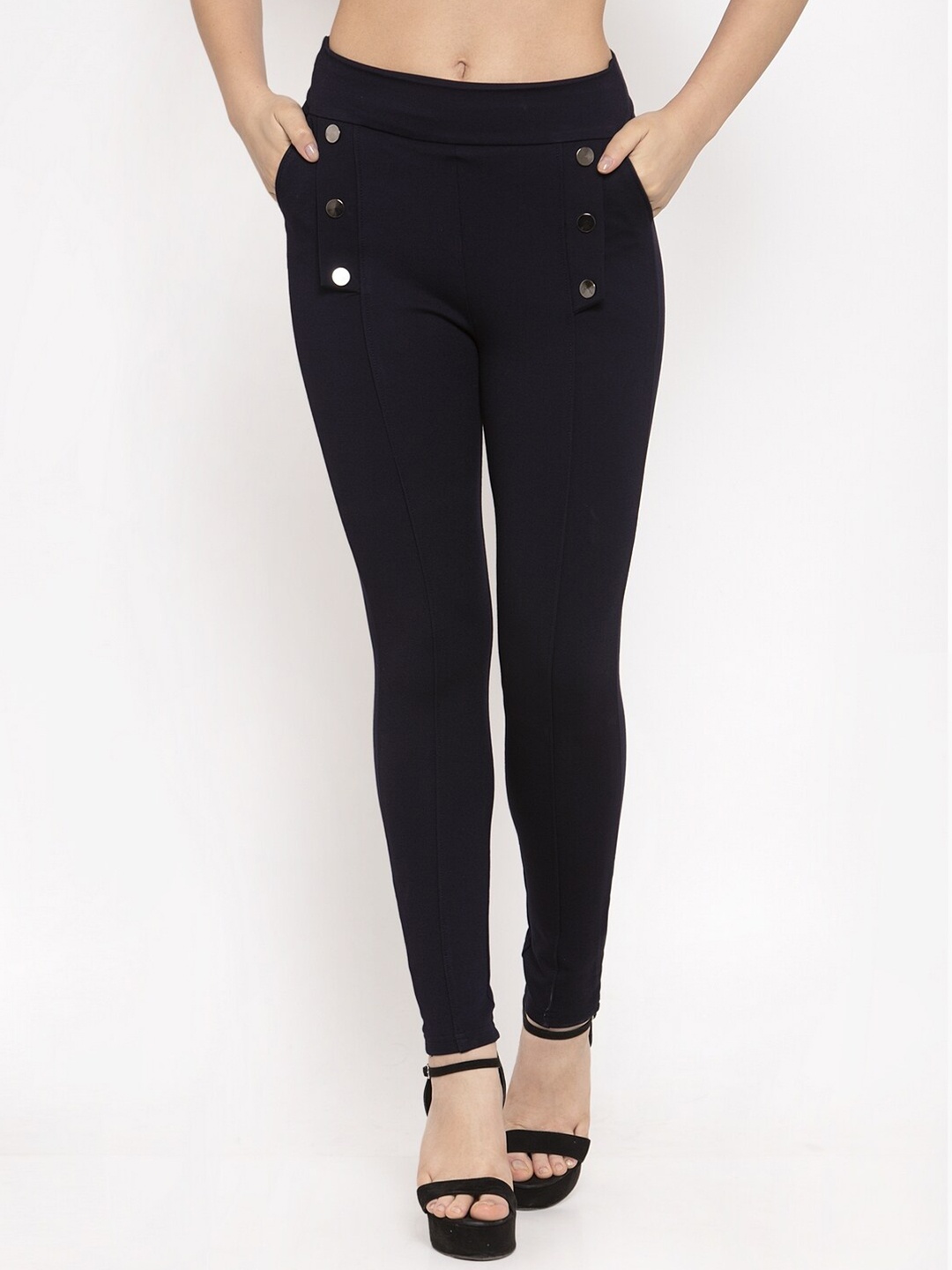 

Clora Creation Women Skinny Fit Jeggings, Navy blue