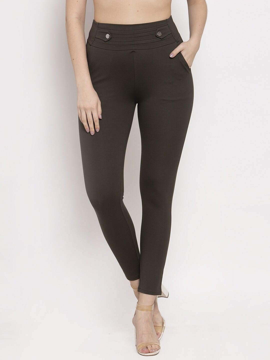 

Clora Creation Women Regular Fit Jeggings, Olive