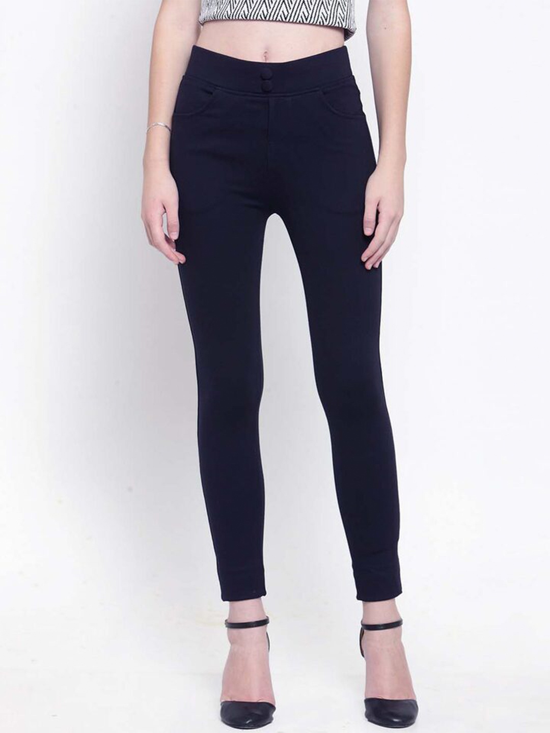 

Clora Creation Women Skinny Fit Jeggings, Navy blue