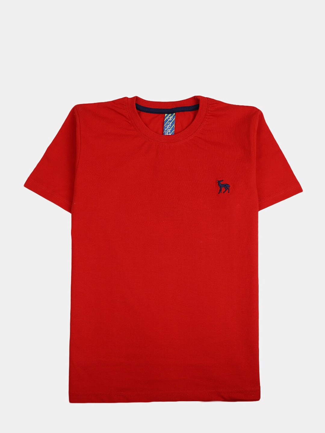 V-Mart Boys Round Neck Short Sleeves Cotton T-shirt, Red