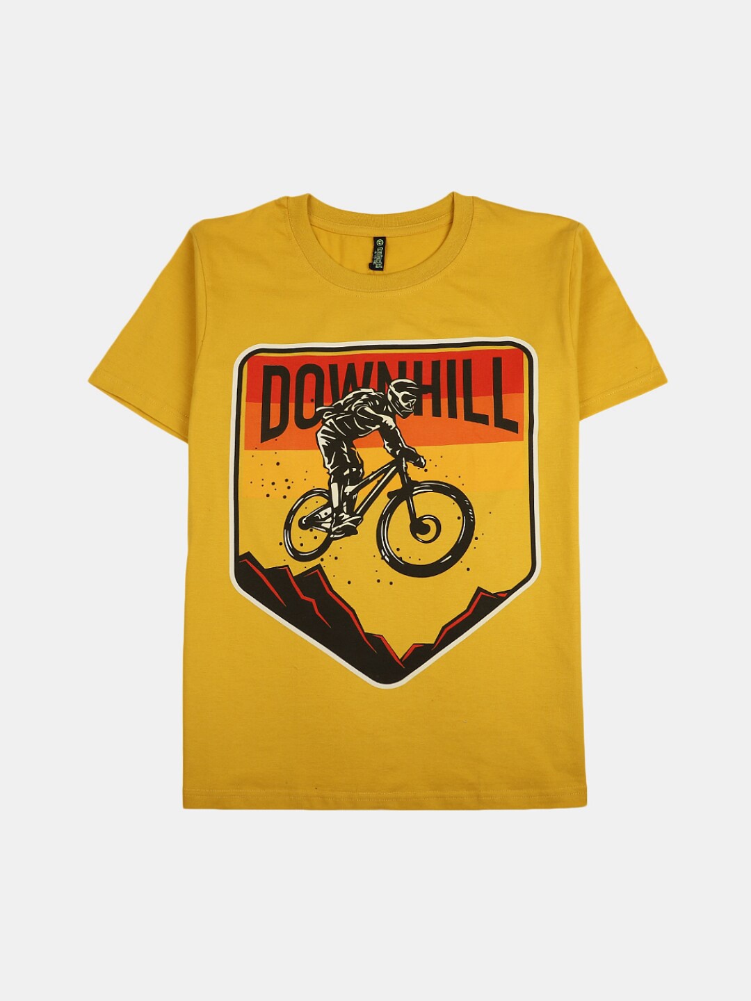 

V-Mart Boys Graphic Printed Cotton T-shirt, Mustard