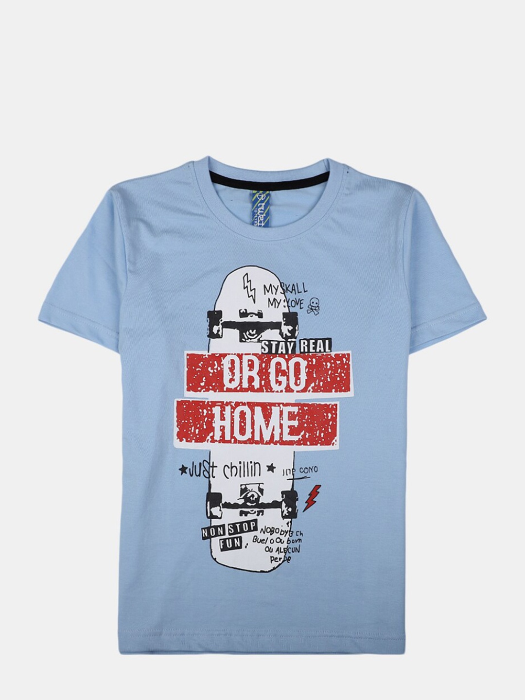 

V-Mart Boys Typography Printed Cotton T-Shirt, Blue