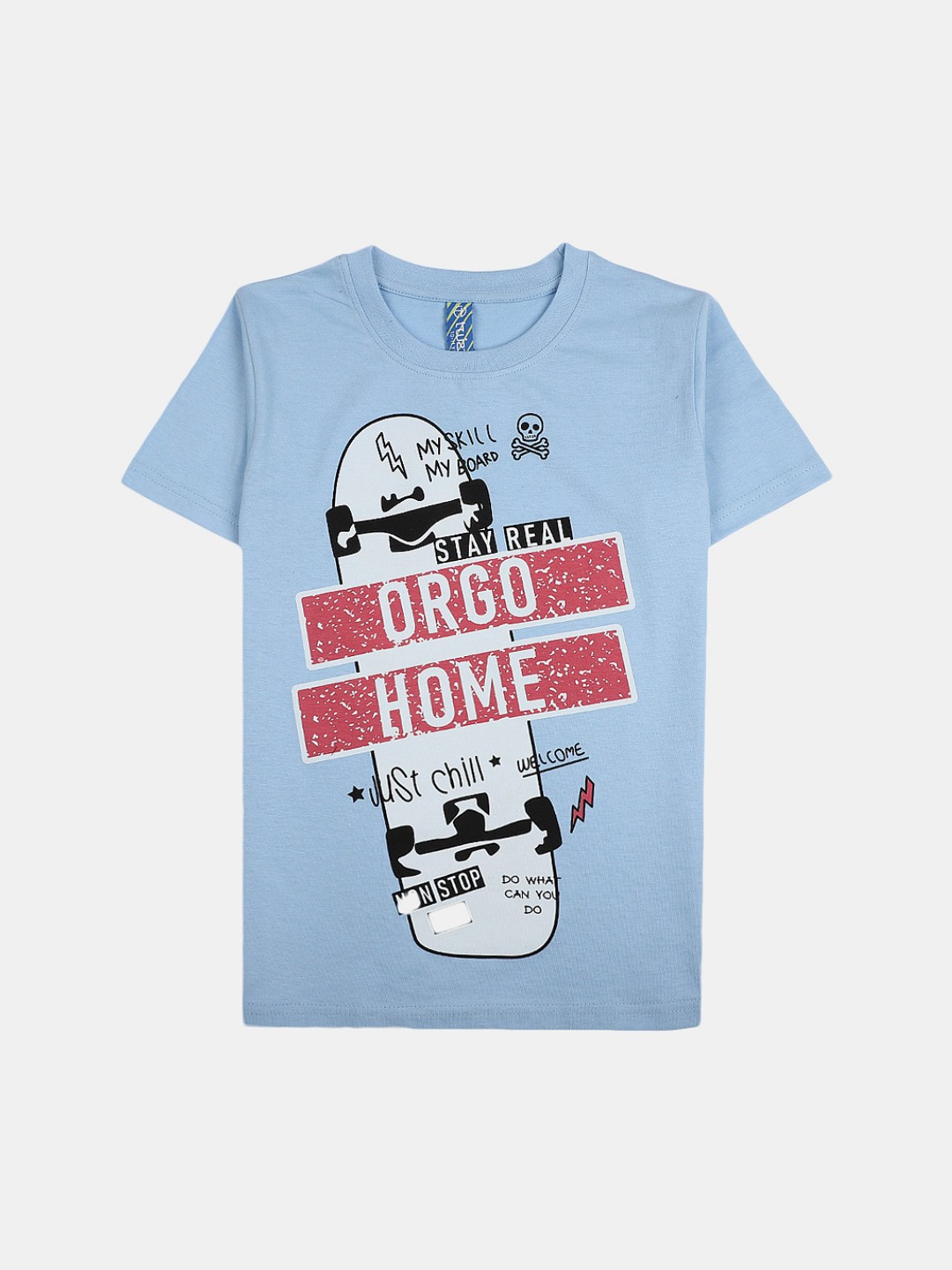 

V-Mart Boys Typography Printed Cotton T-shirt, Blue