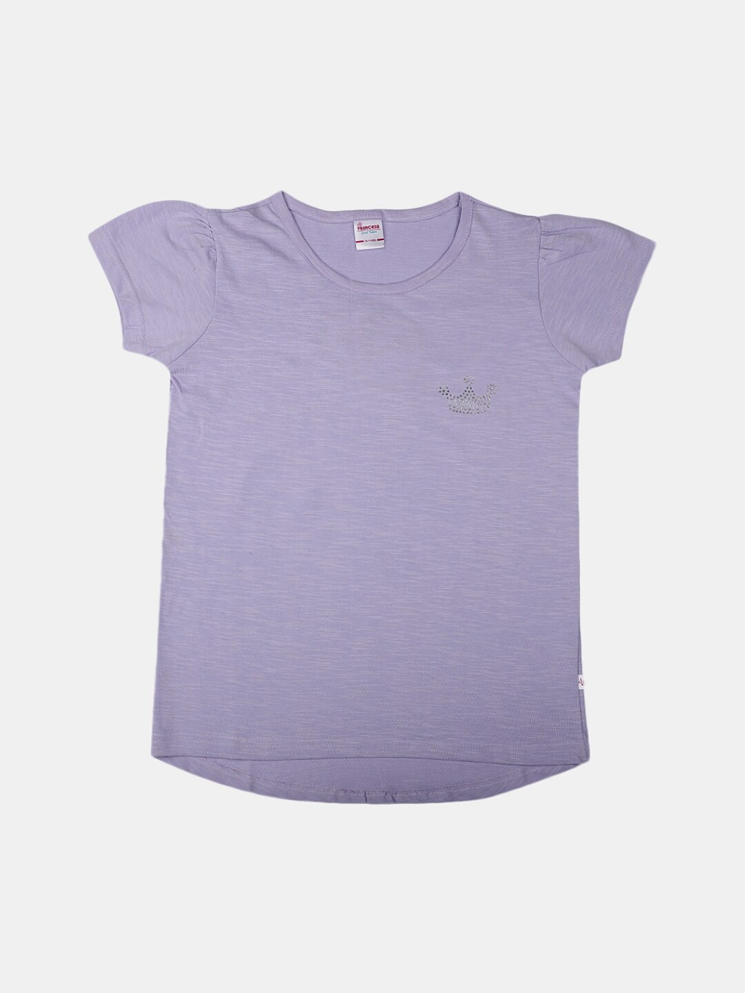 

V-Mart Girls Cap Sleeves Cotton T-Shirt, Purple