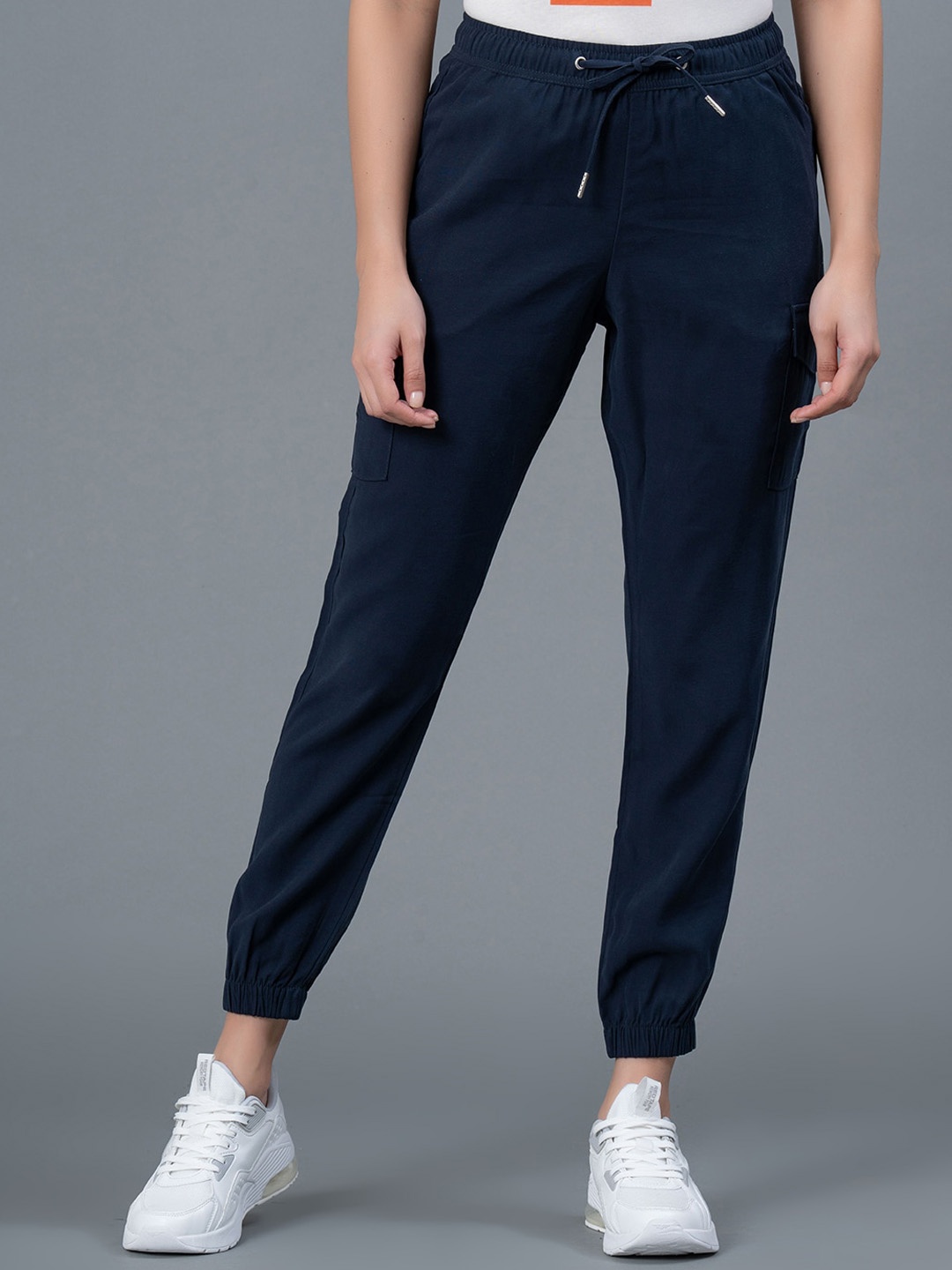 

Mode by Red Tape Women Mid-Rise Joggers, Navy blue