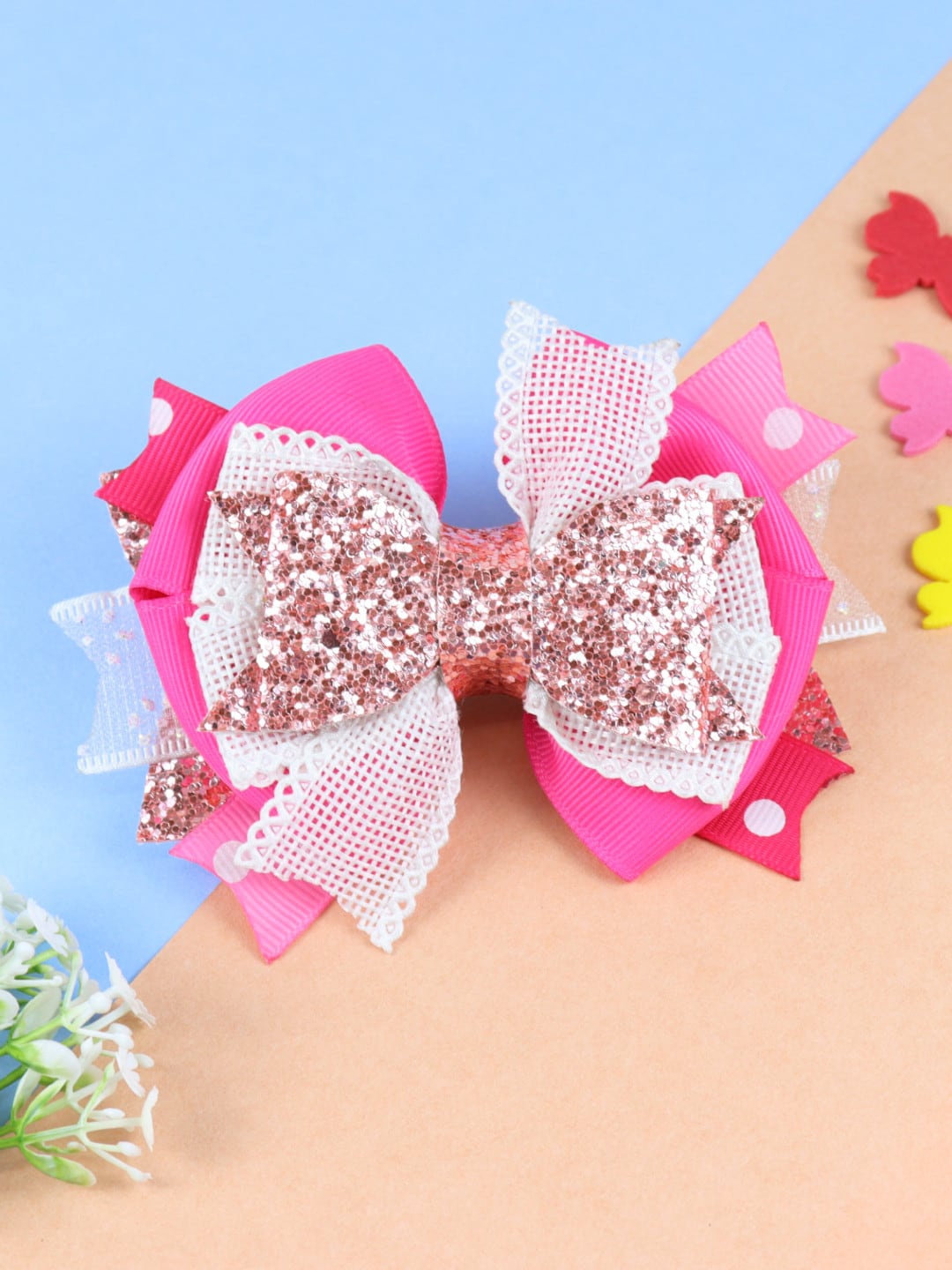 

Asthetika Kids Girls Embellished Alligator Hair Clip, Pink
