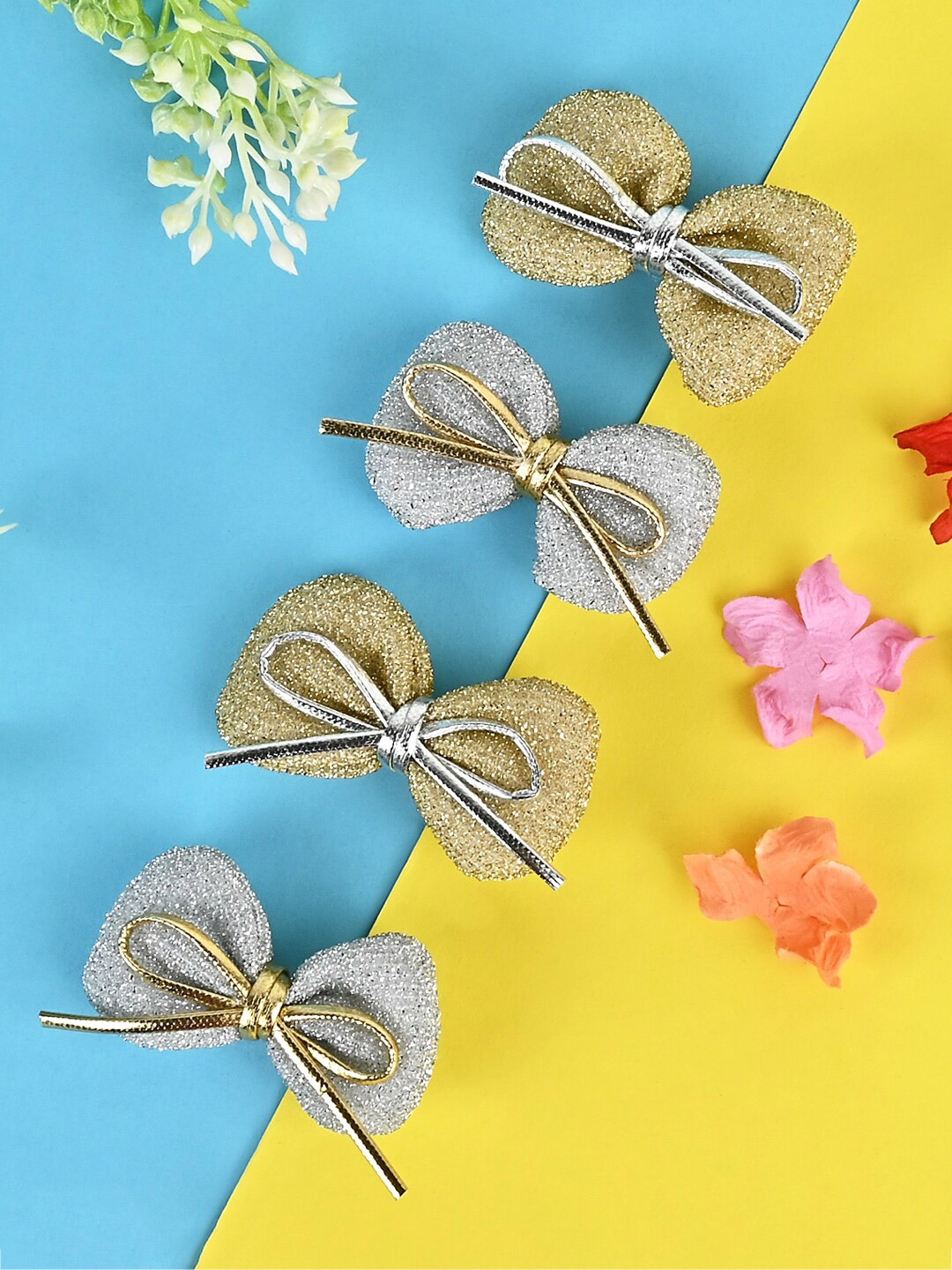 

Asthetika Kids Girls Set of 4 Alligator Hair Clip, Gold
