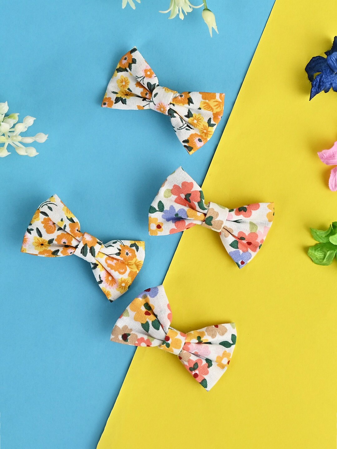 

Asthetika Kids Girls Set of 4 Alligator Hair Clip, Orange