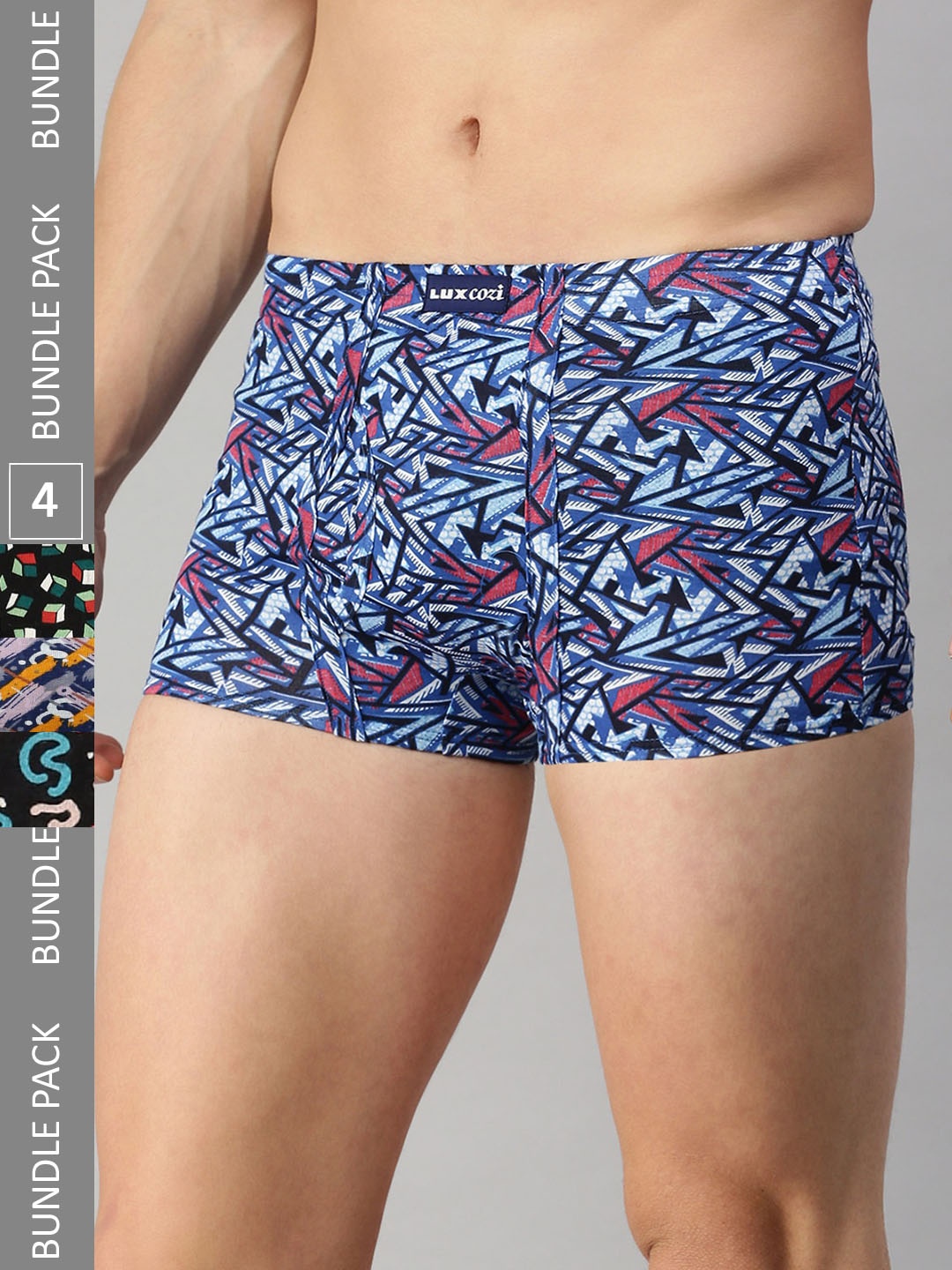 

Lux Cozi Men Pack Of 4 Assorted Cotton Trunks COZI_BIGSHOT_SL_PRINT_IE_ASST_4PC