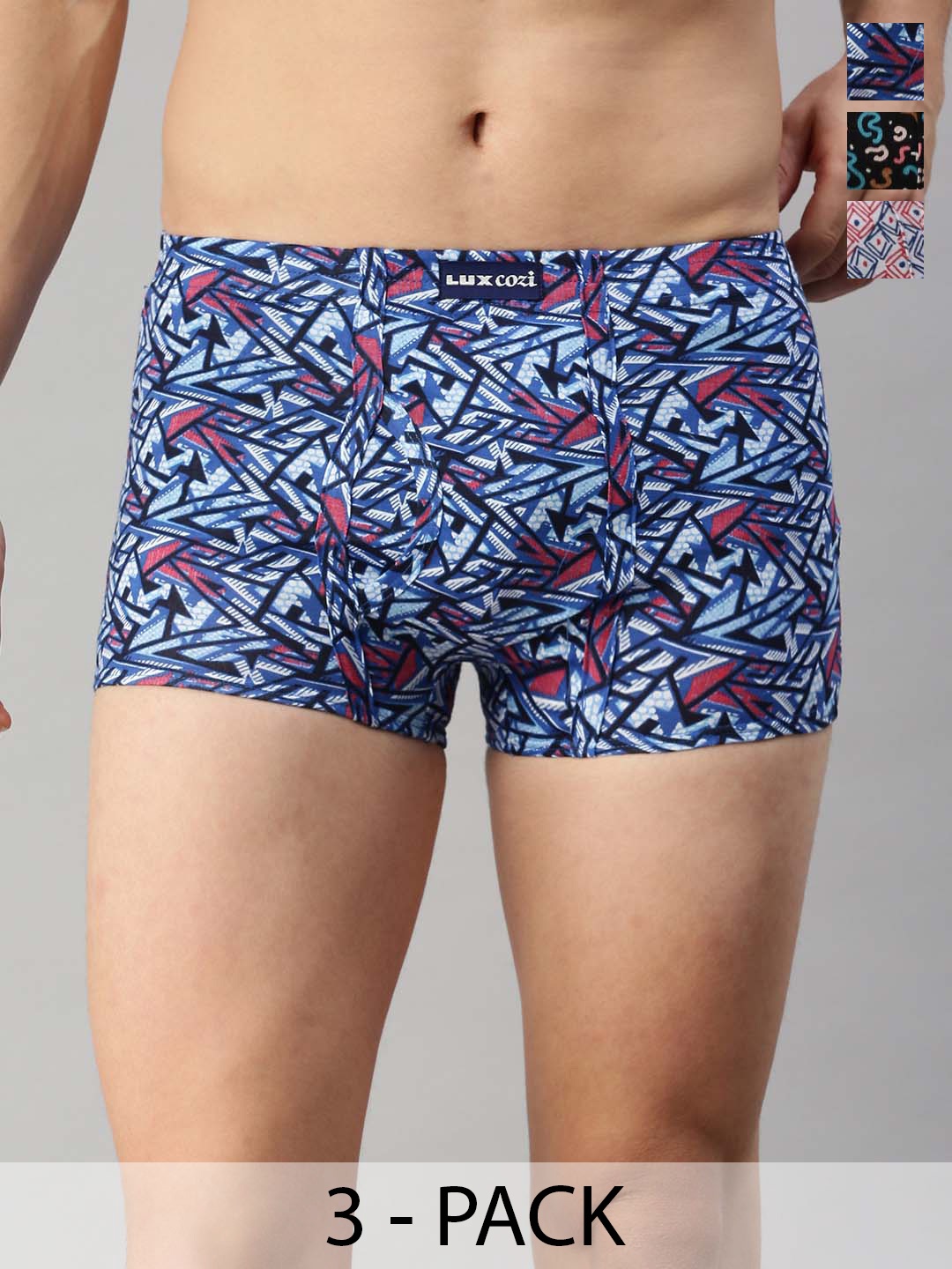 Lux Cozi Men Pack Of 4 Assorted Cotton Trunk