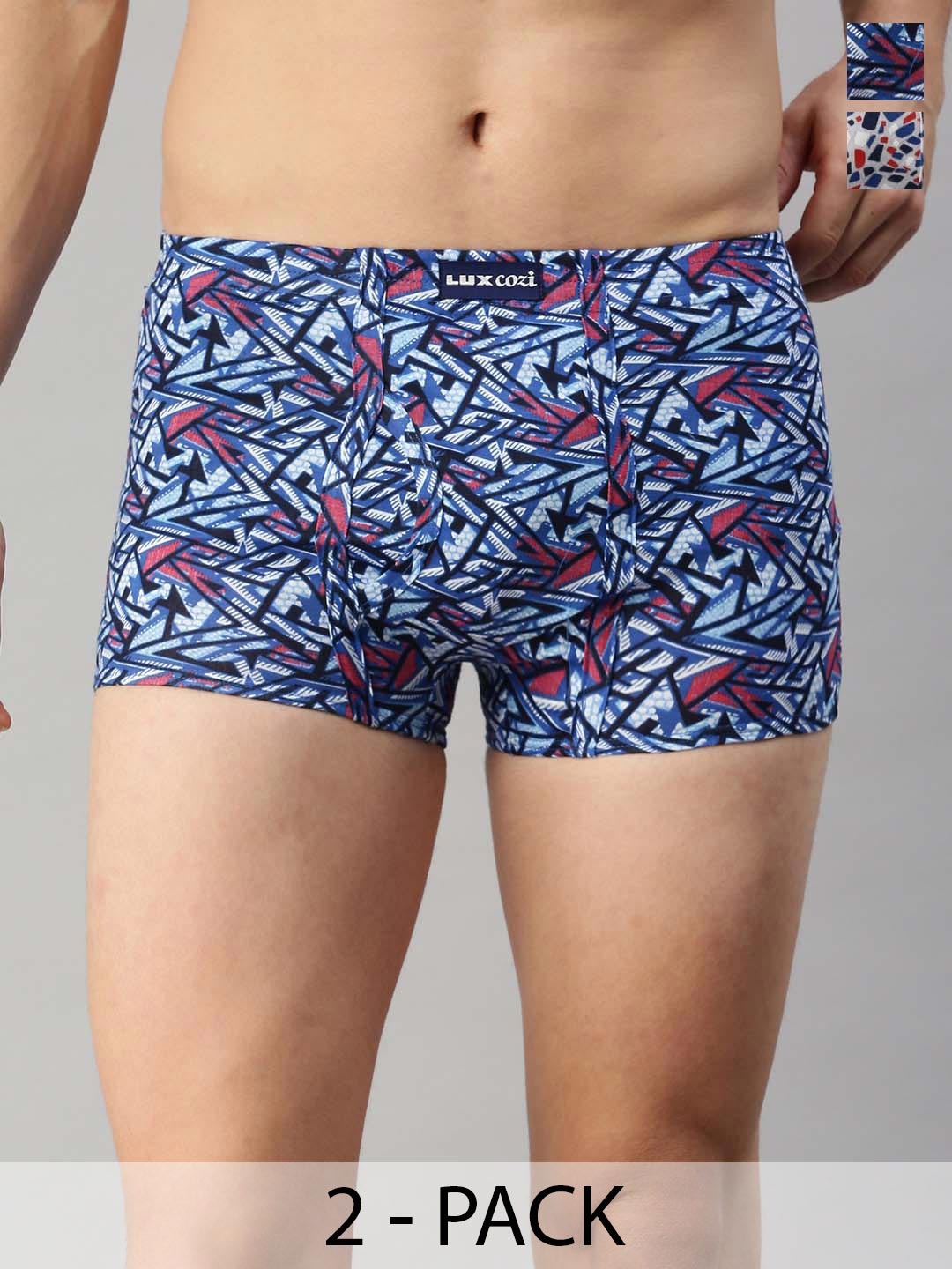 

Lux Cozi Men Pack Of 2 Assorted Cotton Trunk