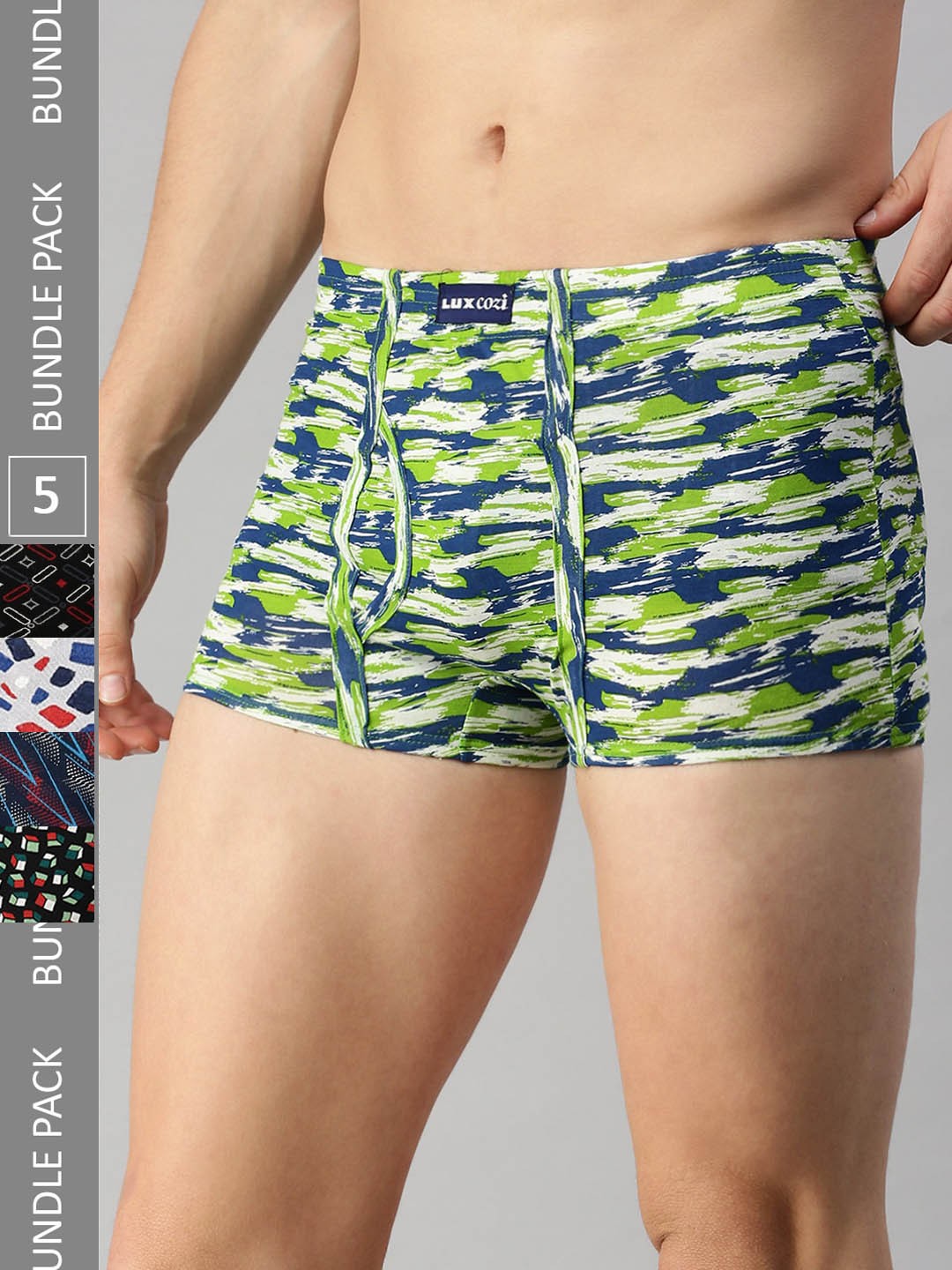 

Lux Cozi Pack Of 5 Assorted Cotton Trunks COZI_BIGSHOT_SL_PRINT_IE_ASST_5PC
