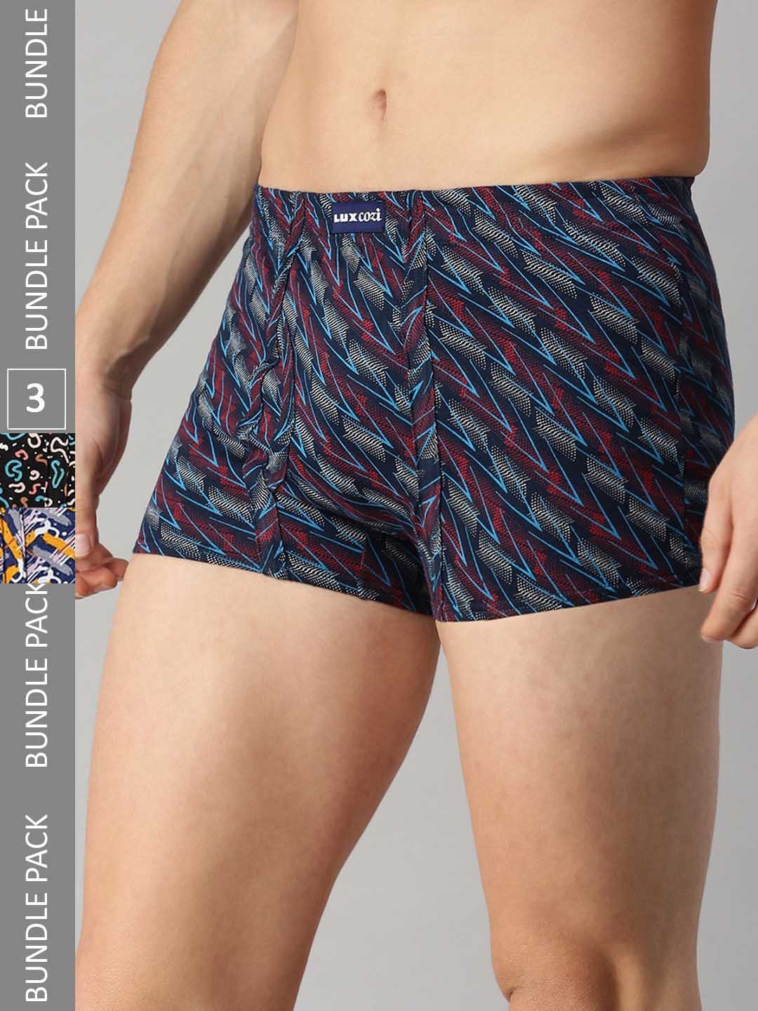 

Lux Cozi Men Pack Of 3 Assorted Cotton Trunks COZI_BIGSHOT_SL_PRINT_IE_AST4_3PC