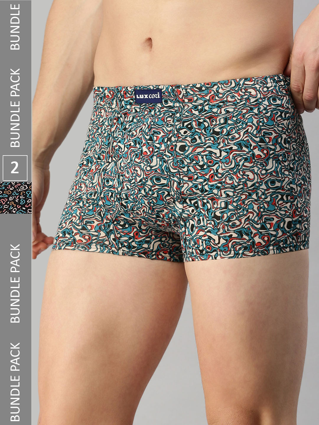 

Lux Cozi Pack Of 2 Assorted Combed Cotton Trunks