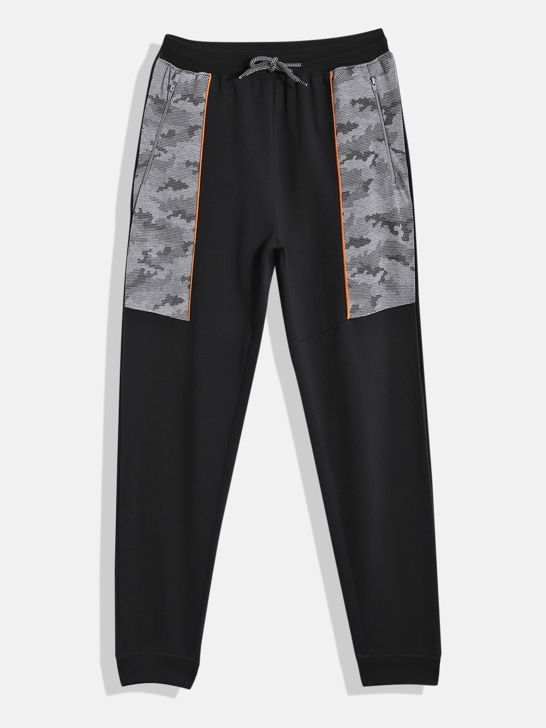 

HERE&NOW Boys Camouflage Printed Joggers, Black